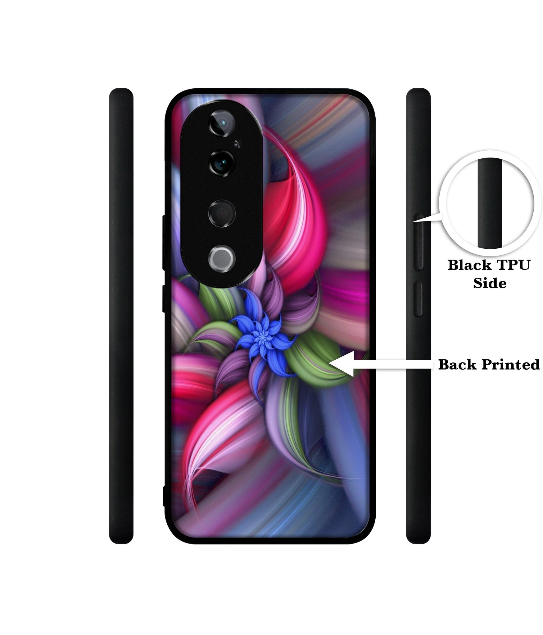 Colorful Flower Design Designer 2D Printed Back Case Cover for Vivo T3 Ultra 5G