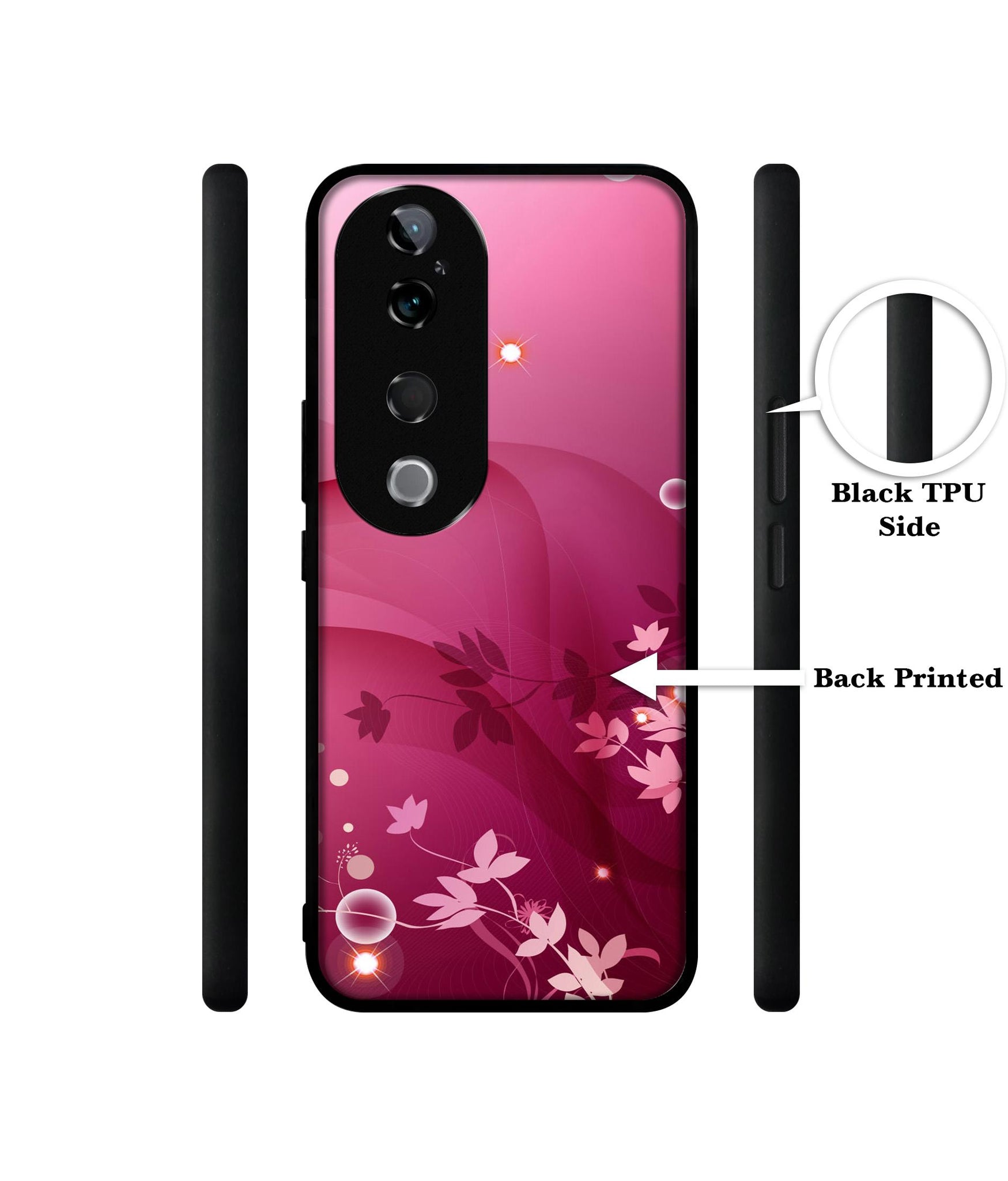 Pink Abstract Design Designer 2D Printed Back Case Cover for Vivo T3 Ultra 5G