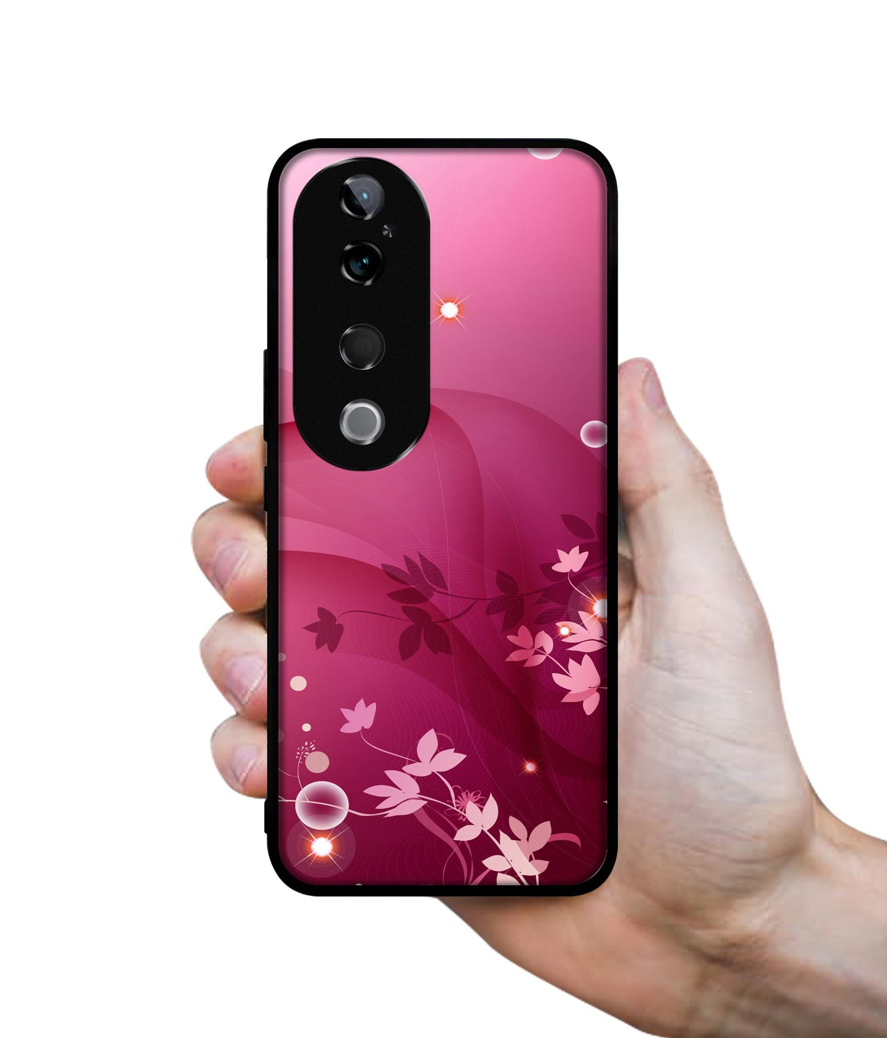 Pink Abstract Design Designer 2D Printed Back Case Cover for Vivo T3 Ultra 5G