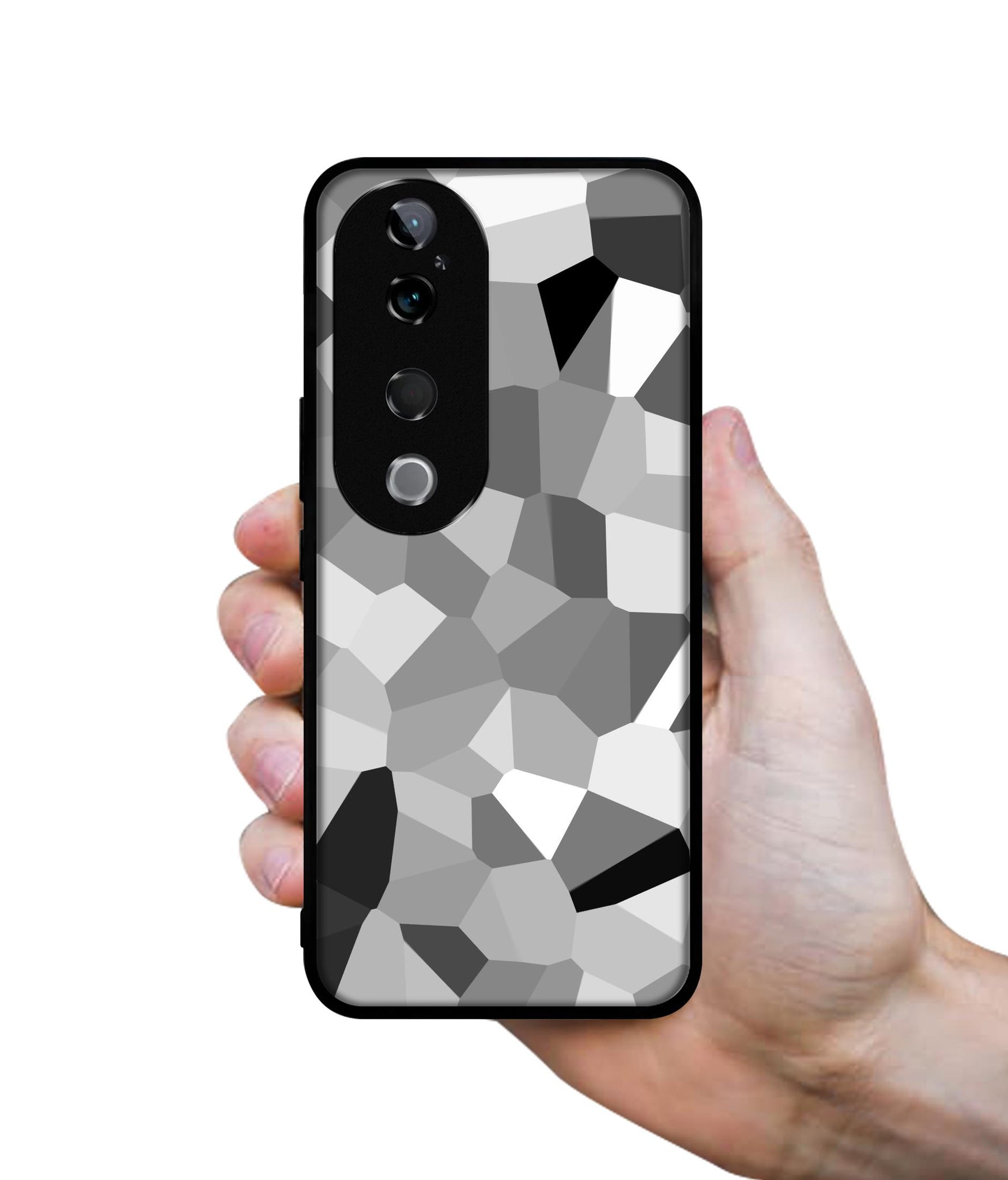 Black & White Mathematical Shape Design Designer 2D Printed Back Case Cover for Vivo T3 Ultra 5G