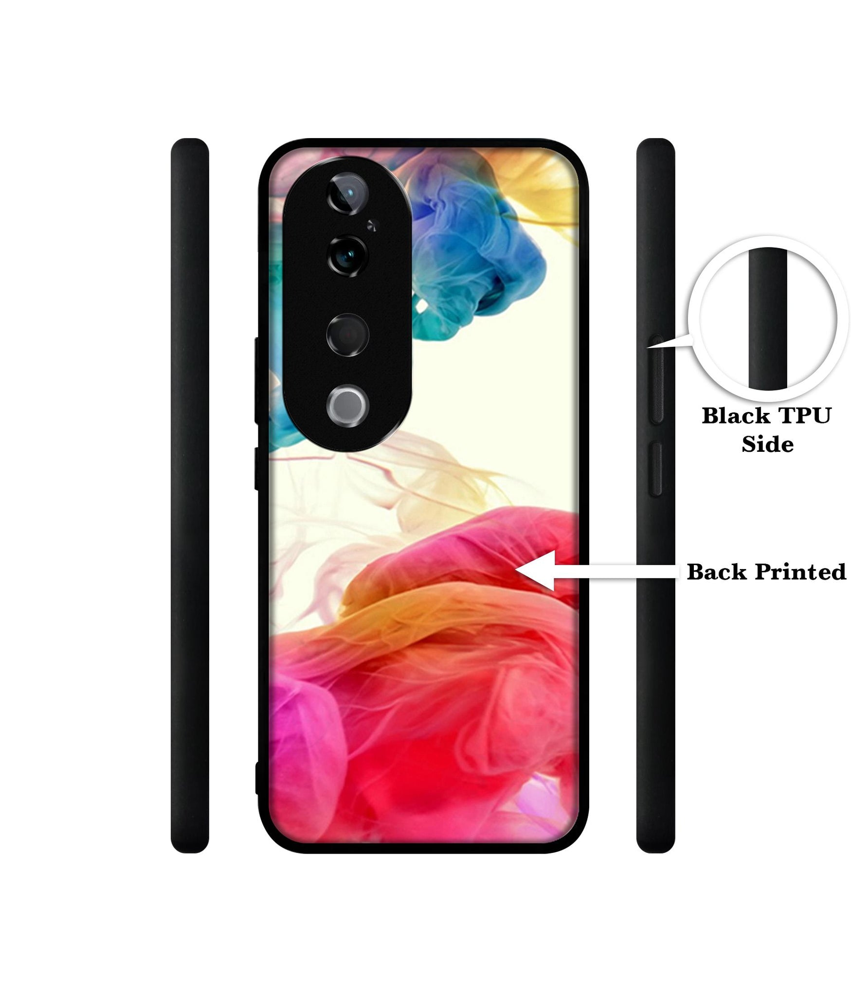 Colored Smoke Design Designer 2D Printed Back Case Cover for Vivo T3 Ultra 5G