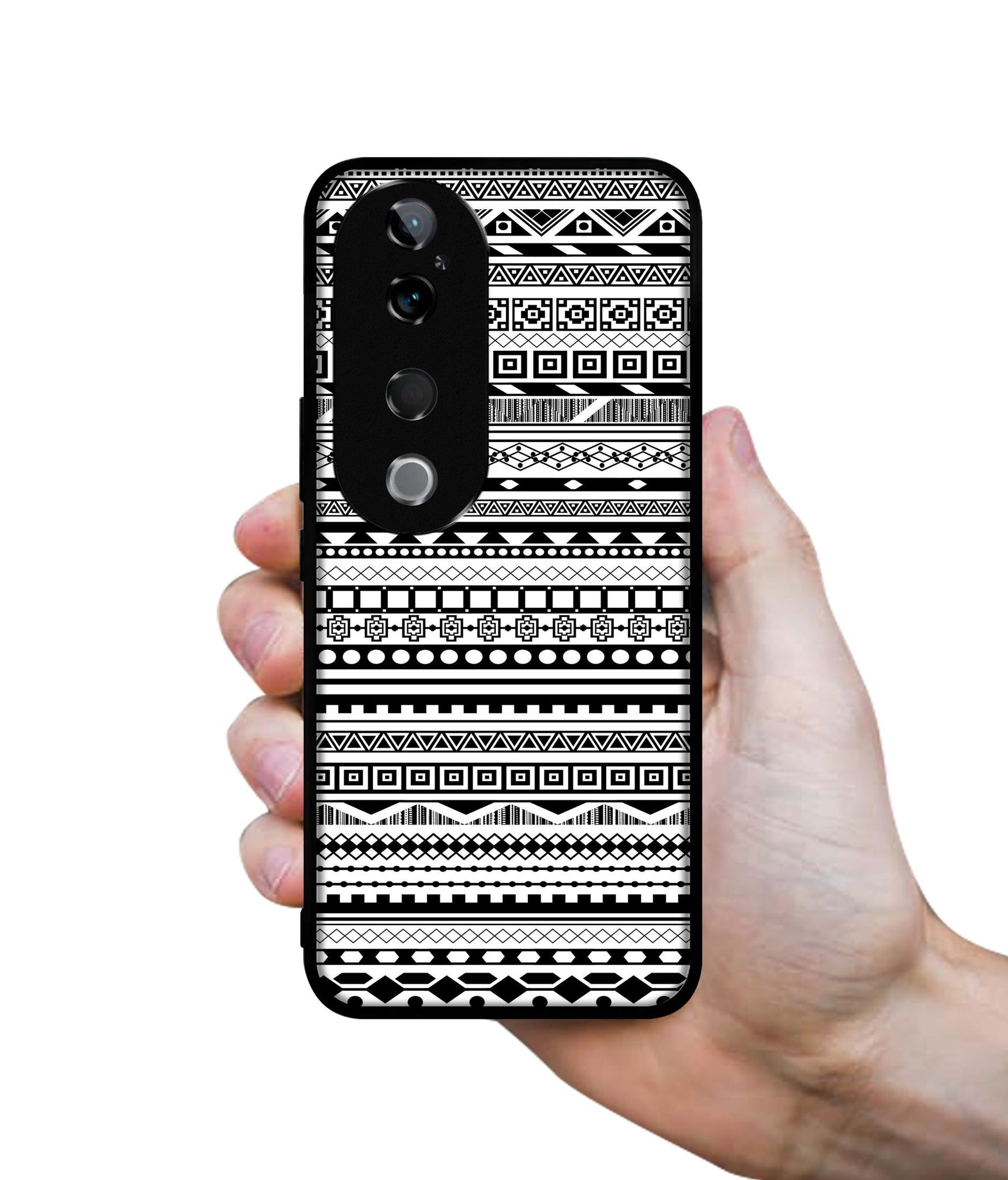 Black & White Patterns Design Designer 2D Printed Back Case Cover for Vivo T3 Ultra 5G
