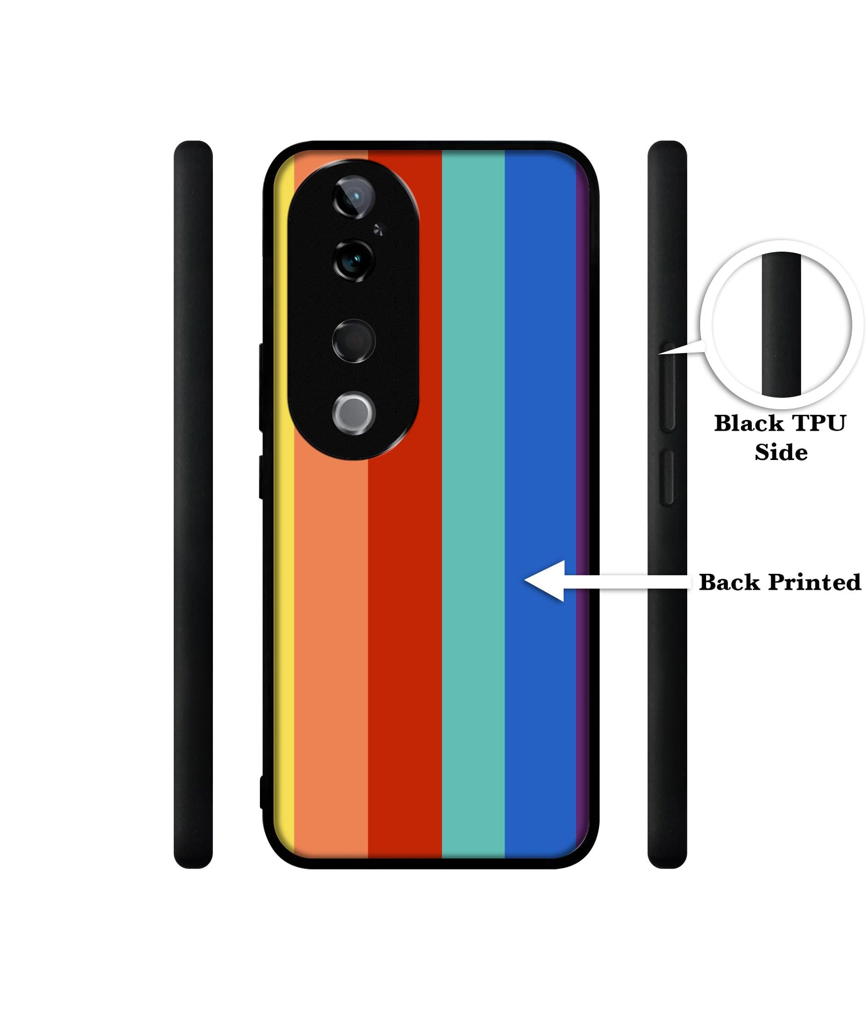 Rainbow Colors Design Designer 2D Printed Back Case Cover for Vivo T3 Ultra 5G