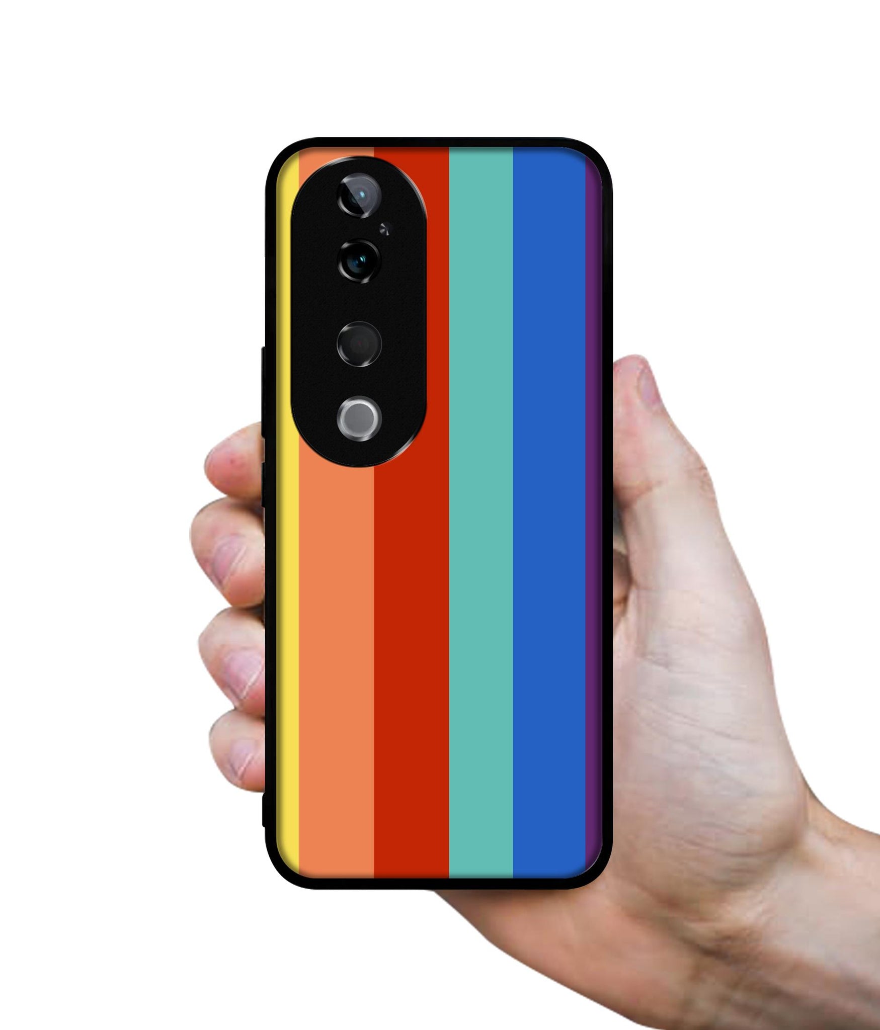 Rainbow Colors Design Designer 2D Printed Back Case Cover for Vivo T3 Ultra 5G