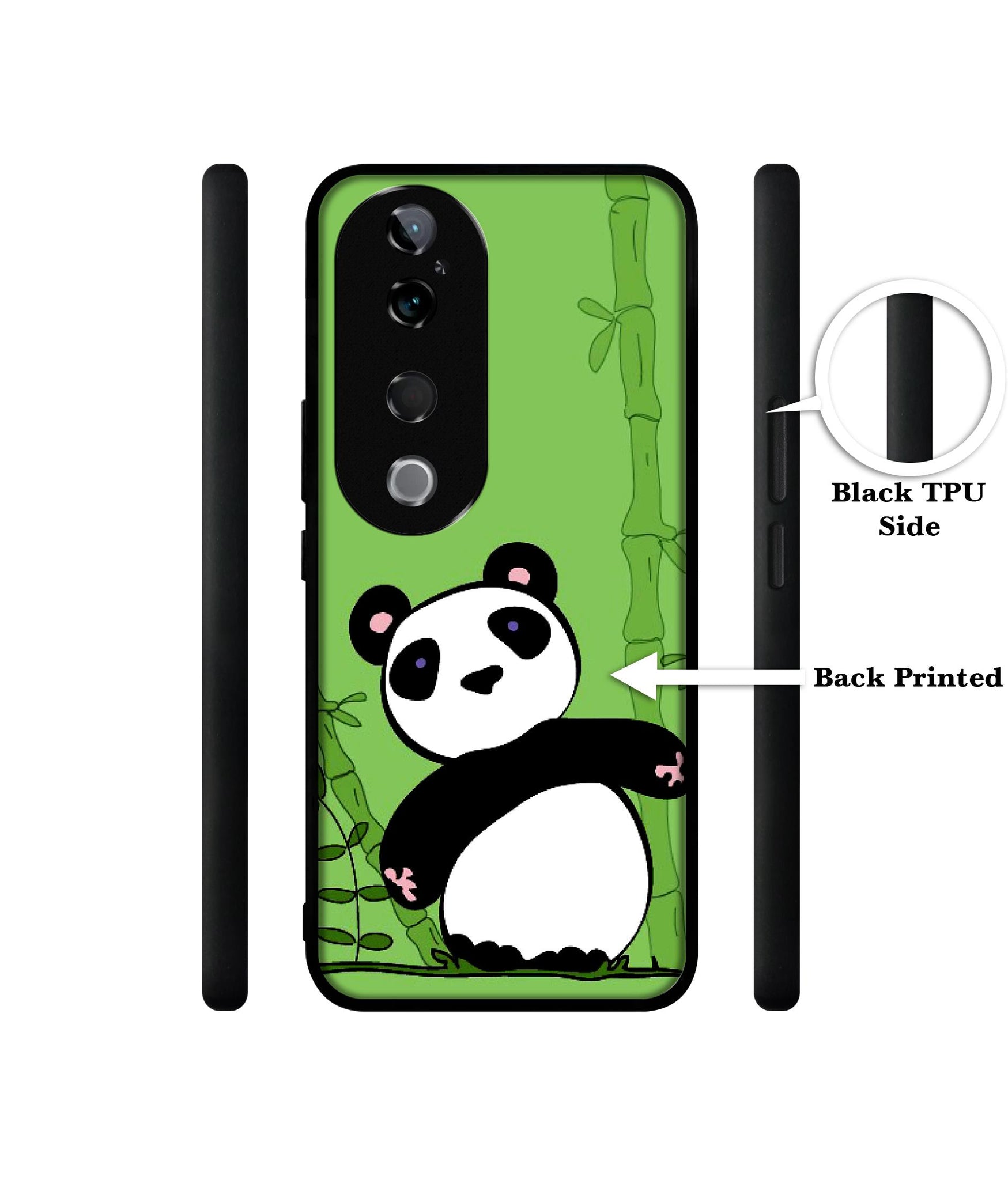 Panda with Bamboo Design Designer 2D Printed Back Case Cover for Vivo T3 Ultra 5G