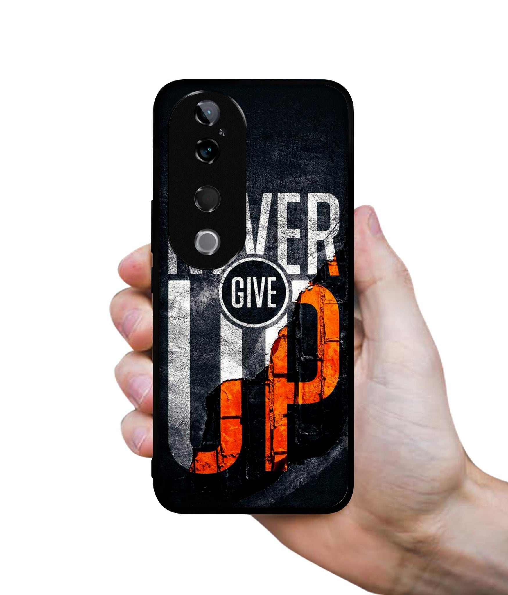 Never Give Up Design Designer 2D Printed Back Case Cover for Vivo T3 Ultra 5G