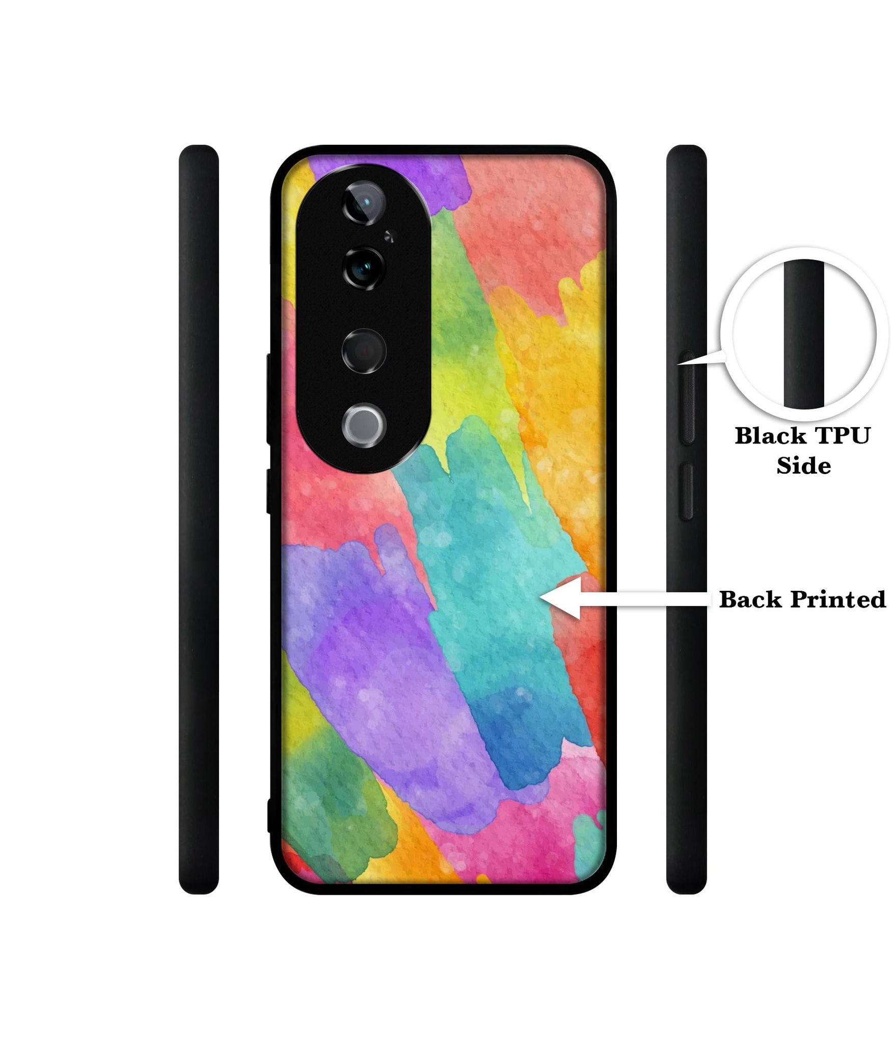 Water Paint Colorful Abstract Design Designer 2D Printed Back Case Cover for Vivo T3 Ultra 5G