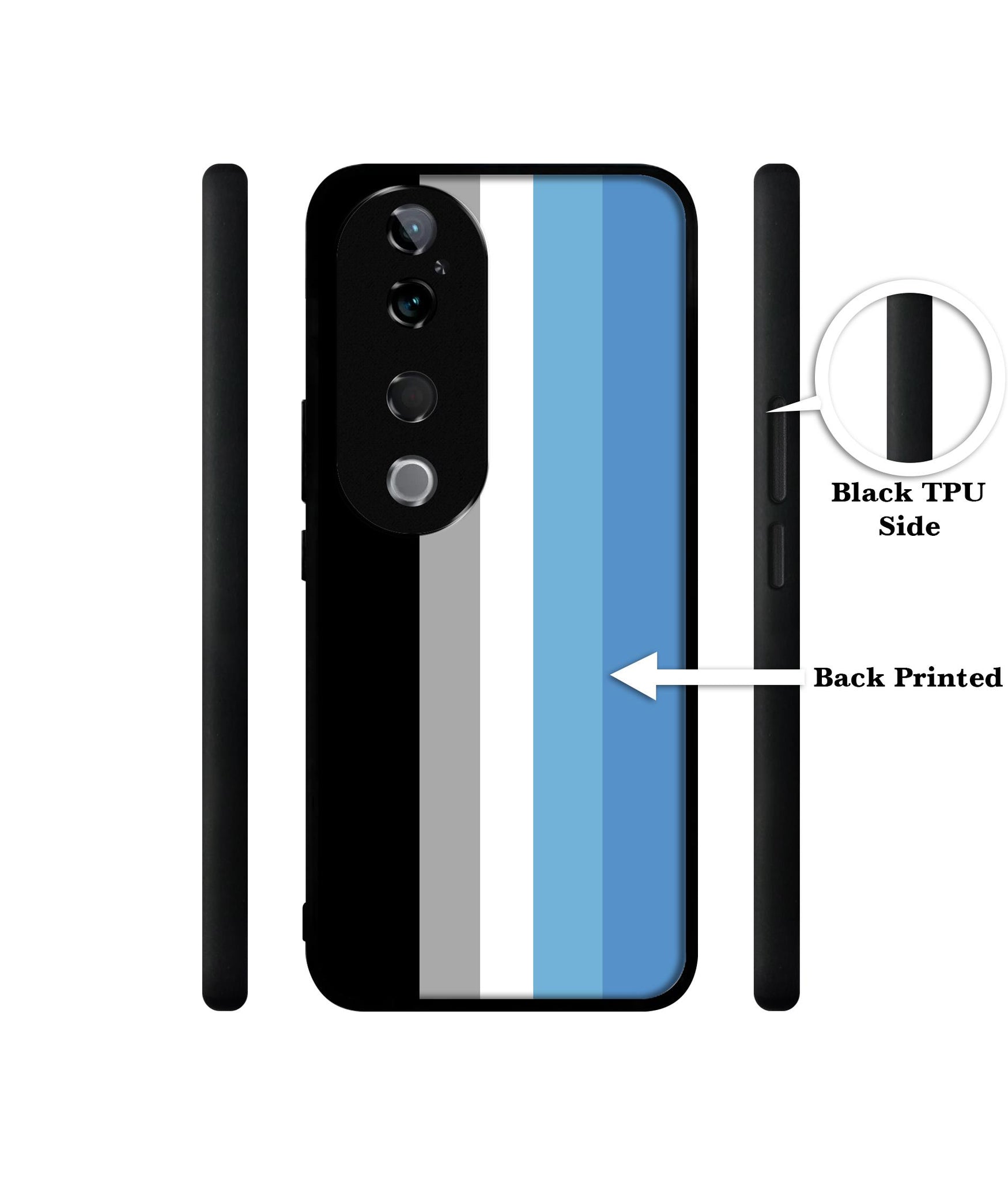 White and Blue Lines Design Designer 2D Printed Back Case Cover for Vivo T3 Ultra 5G