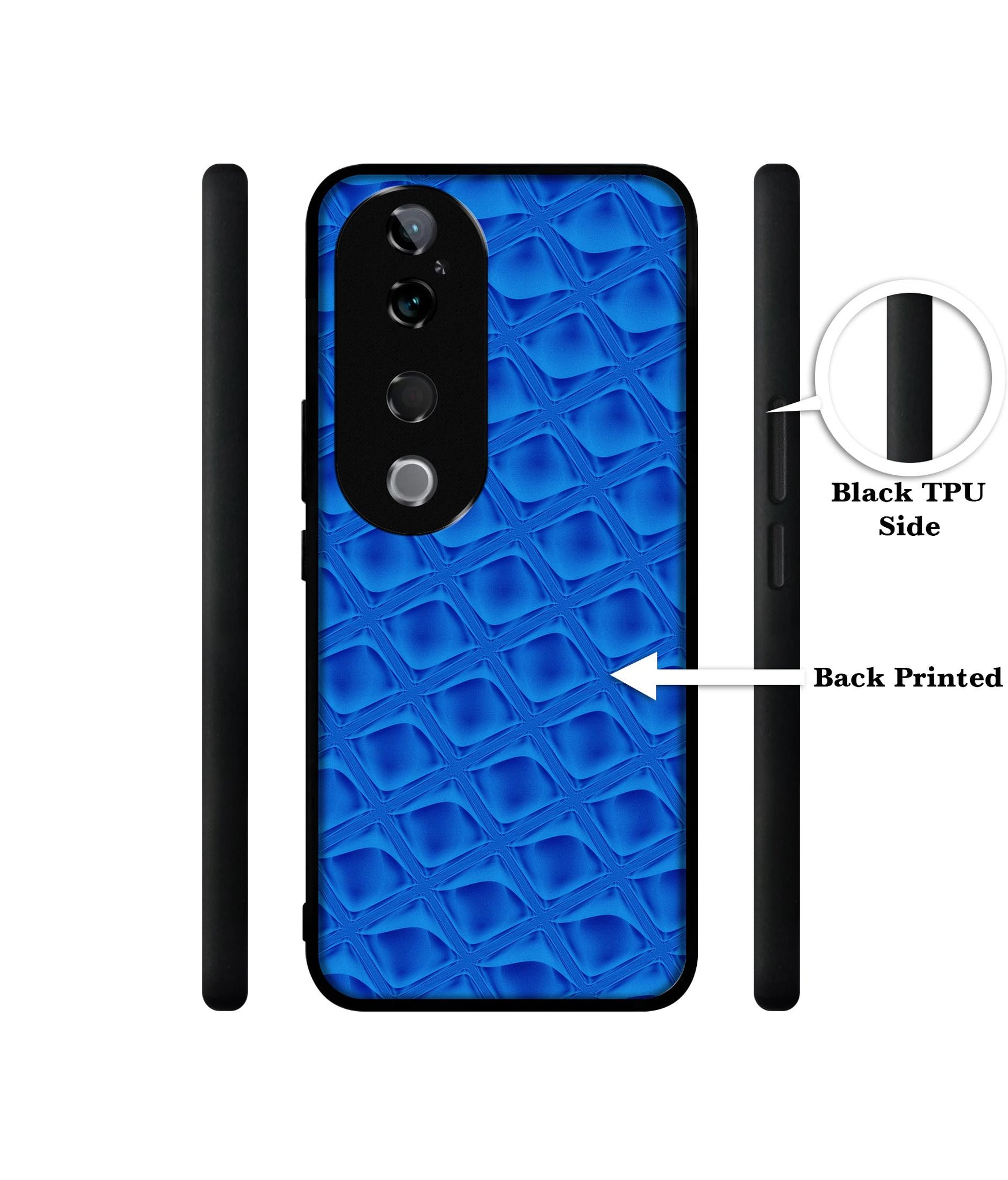 Blue Diamond Design Designer 2D Printed Back Case Cover for Vivo T3 Ultra 5G