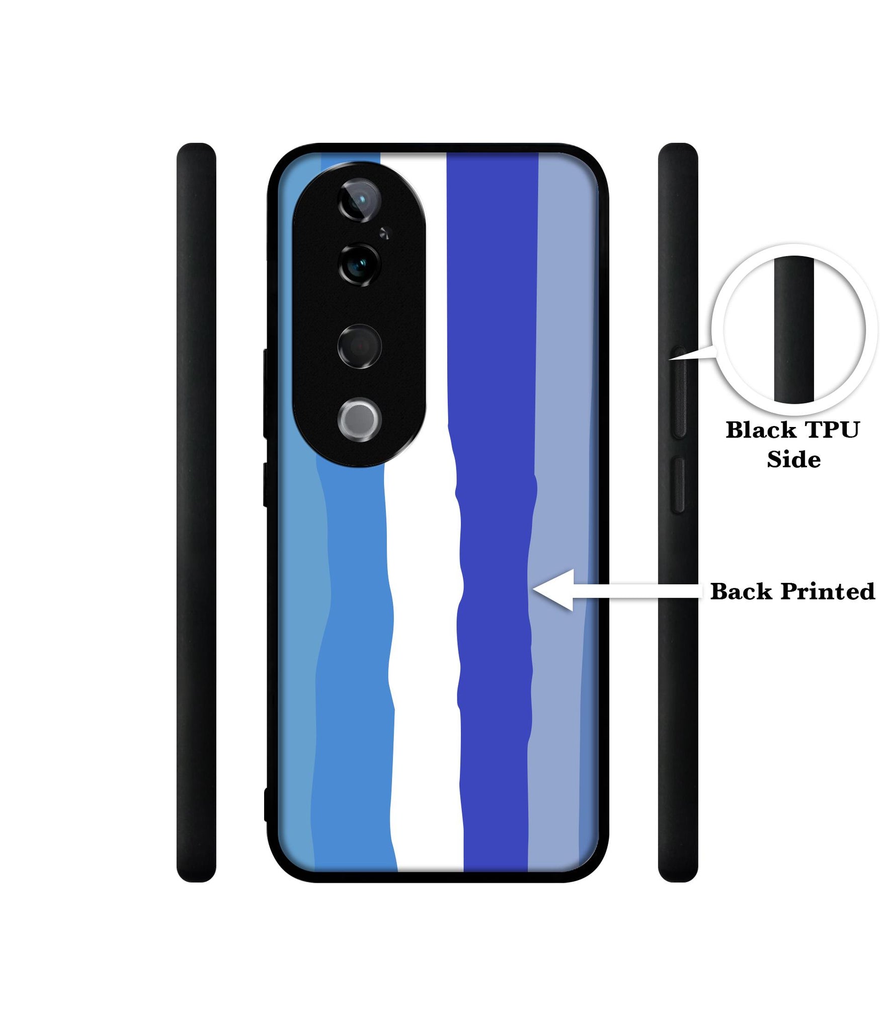 Blue Stripes Rainbow Design Designer 2D Printed Back Case Cover for Vivo T3 Ultra 5G