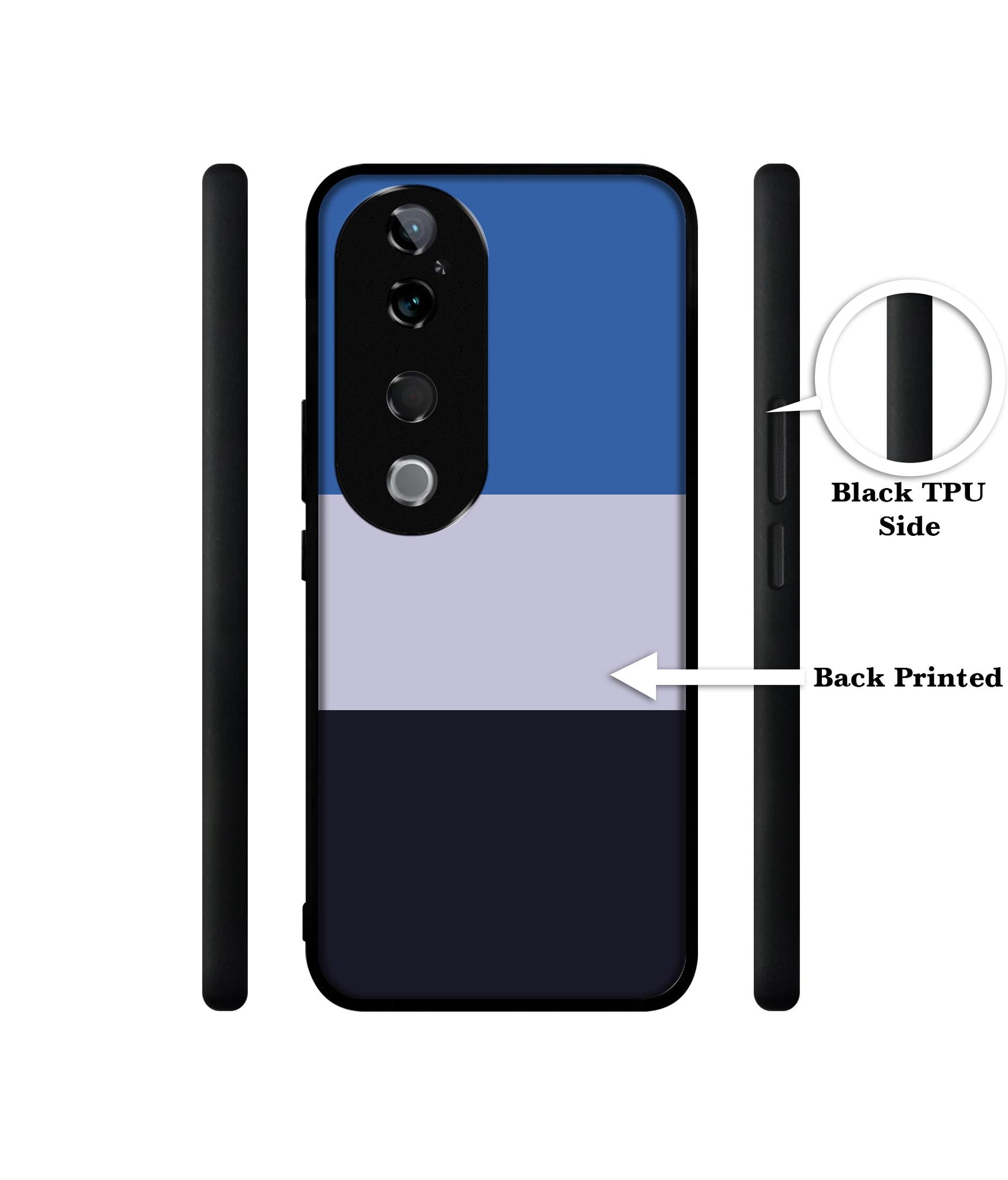 Three Color Stripes Design Designer 2D Printed Back Case Cover for Vivo T3 Ultra 5G