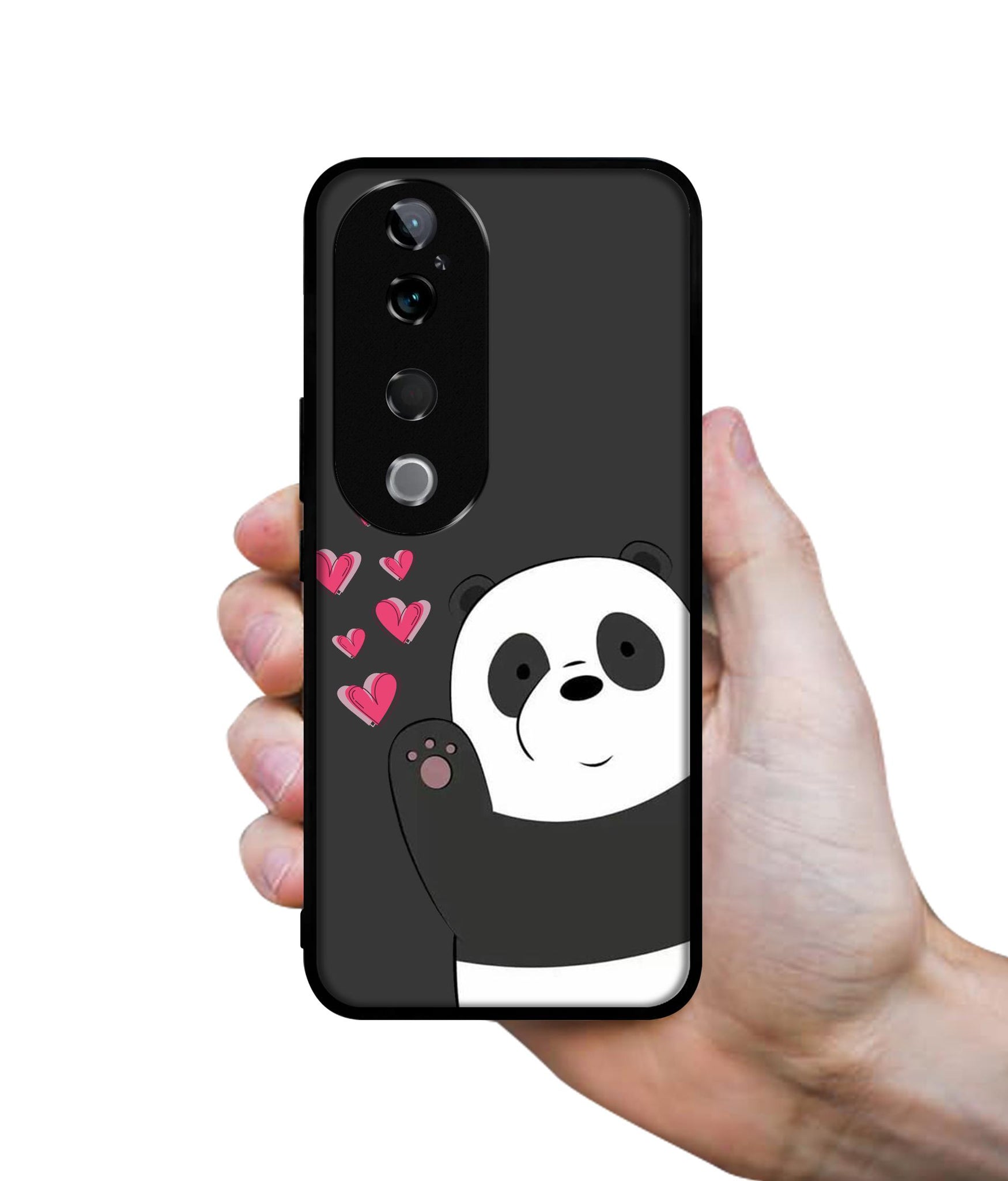 Love Panda Design Designer 2D Printed Back Case Cover for Vivo T3 Ultra 5G
