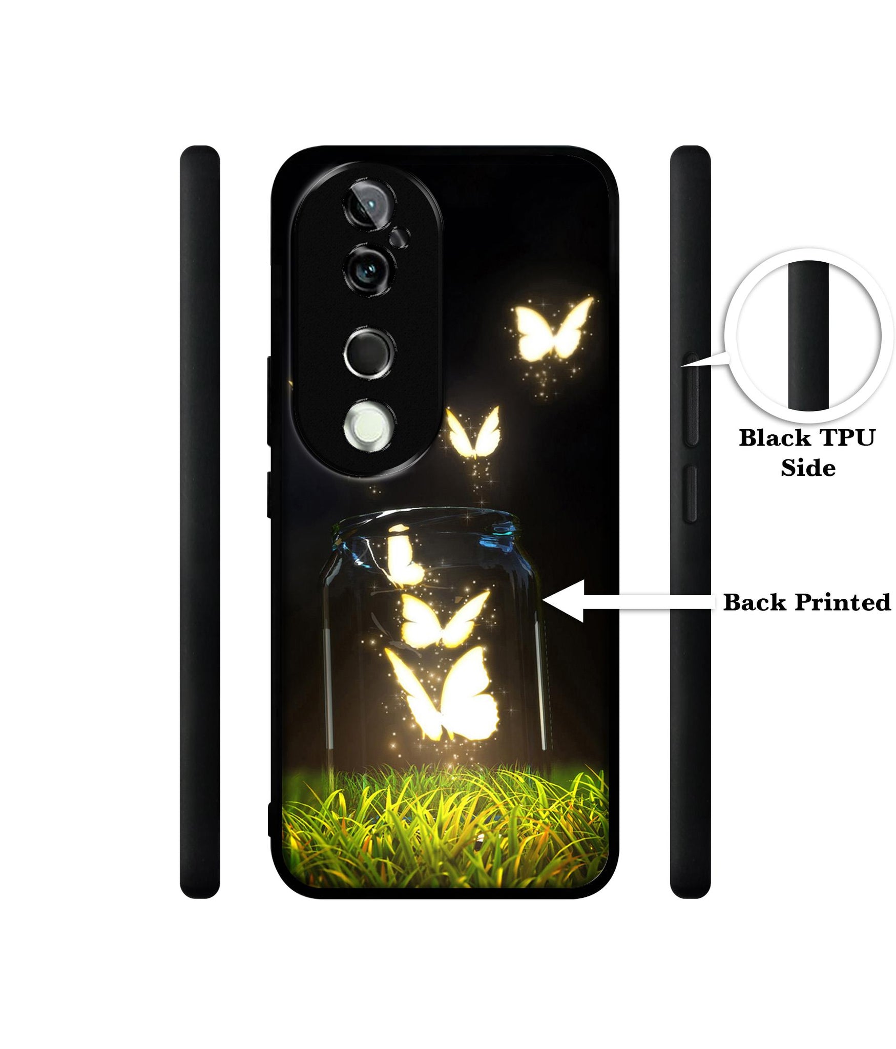 Butterfly Design Designer 2D Printed Back Case Cover for Vivo V40 5G / V40 Pro 5G