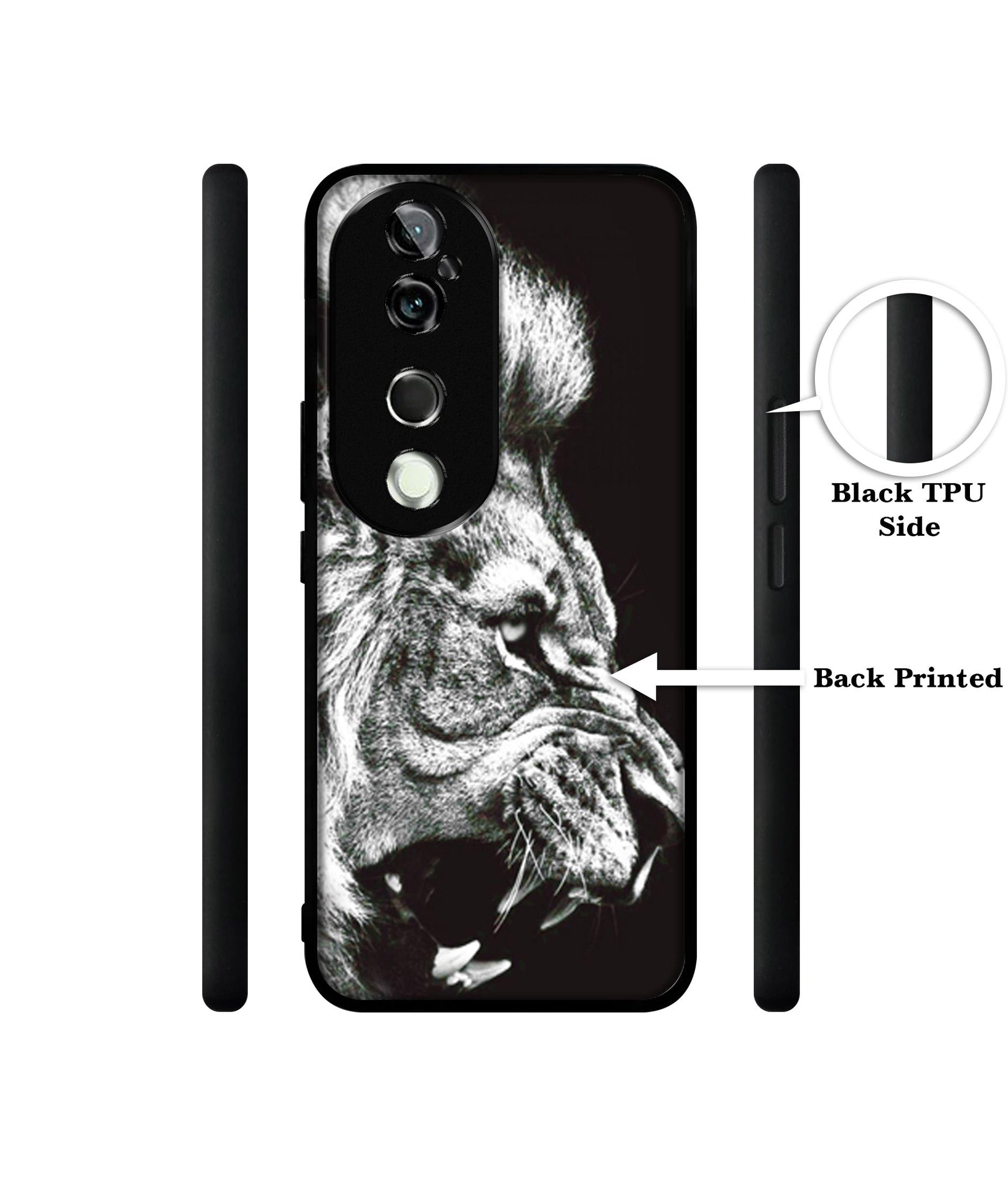 Angry Lion Design Designer 2D Printed Back Case Cover for Vivo V40 5G / V40 Pro 5G