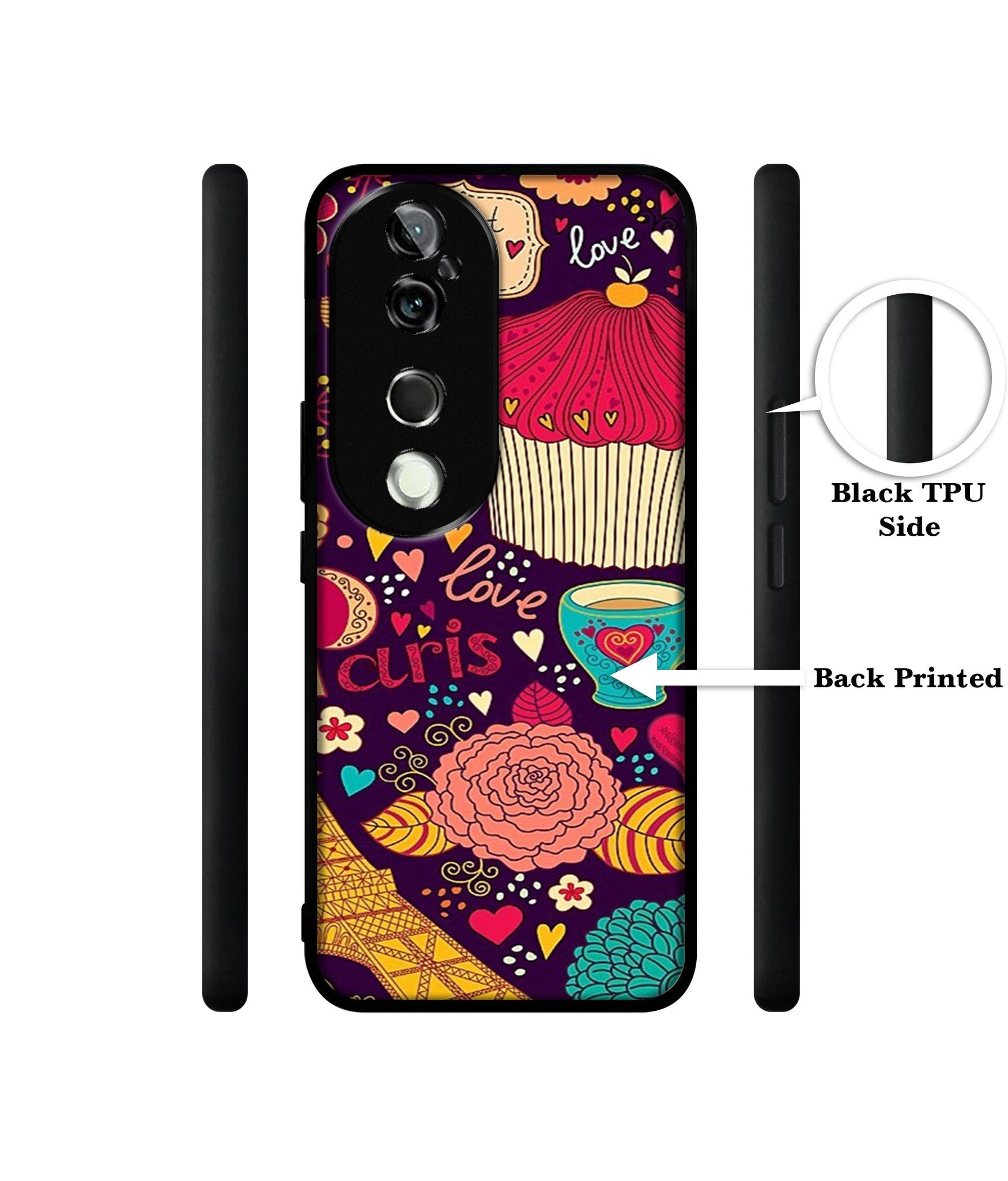 Paris Flower Love Design Designer 2D Printed Back Case Cover for Vivo V40 5G / V40 Pro 5G