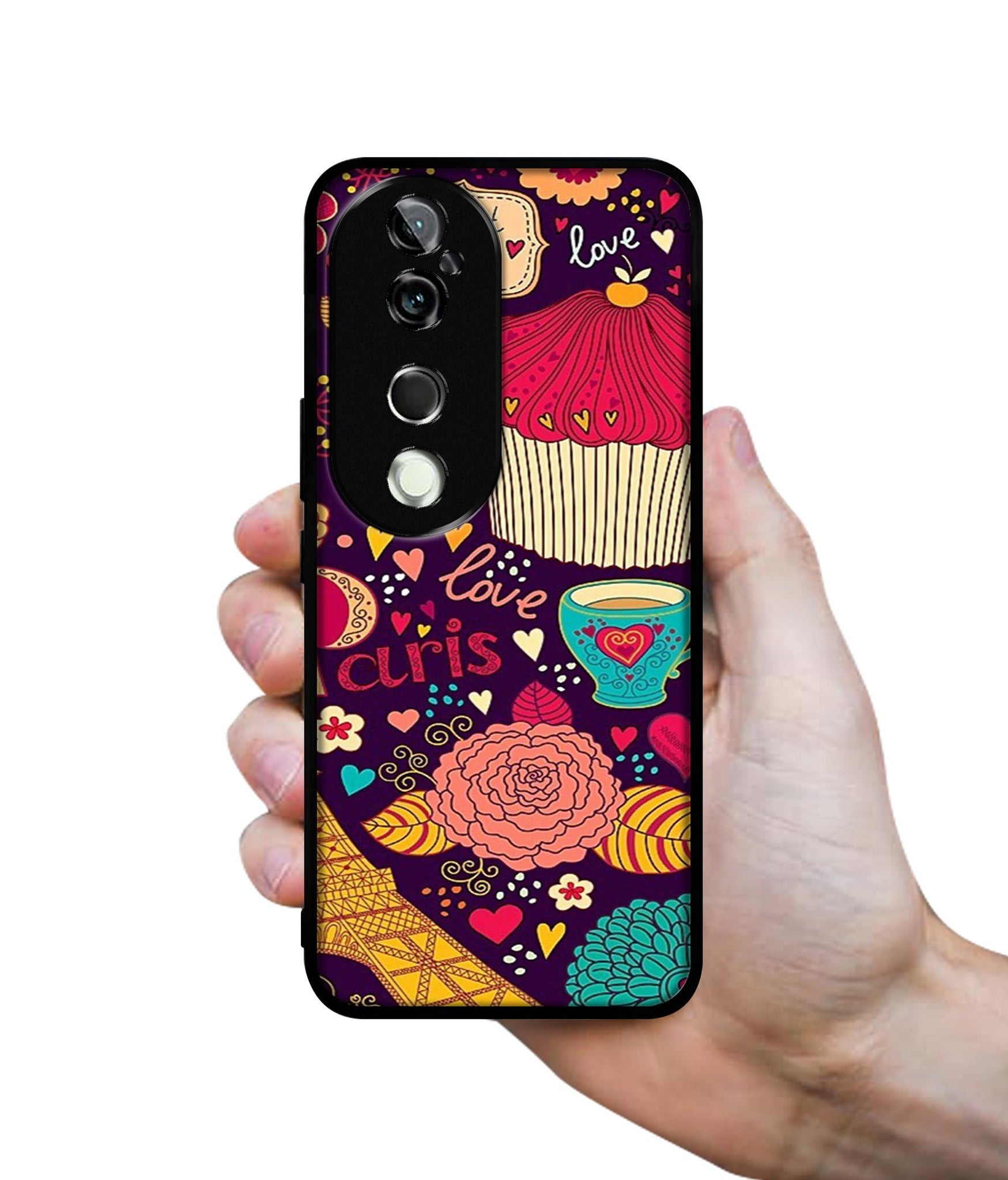 Paris Flower Love Design Designer 2D Printed Back Case Cover for Vivo V40 5G / V40 Pro 5G
