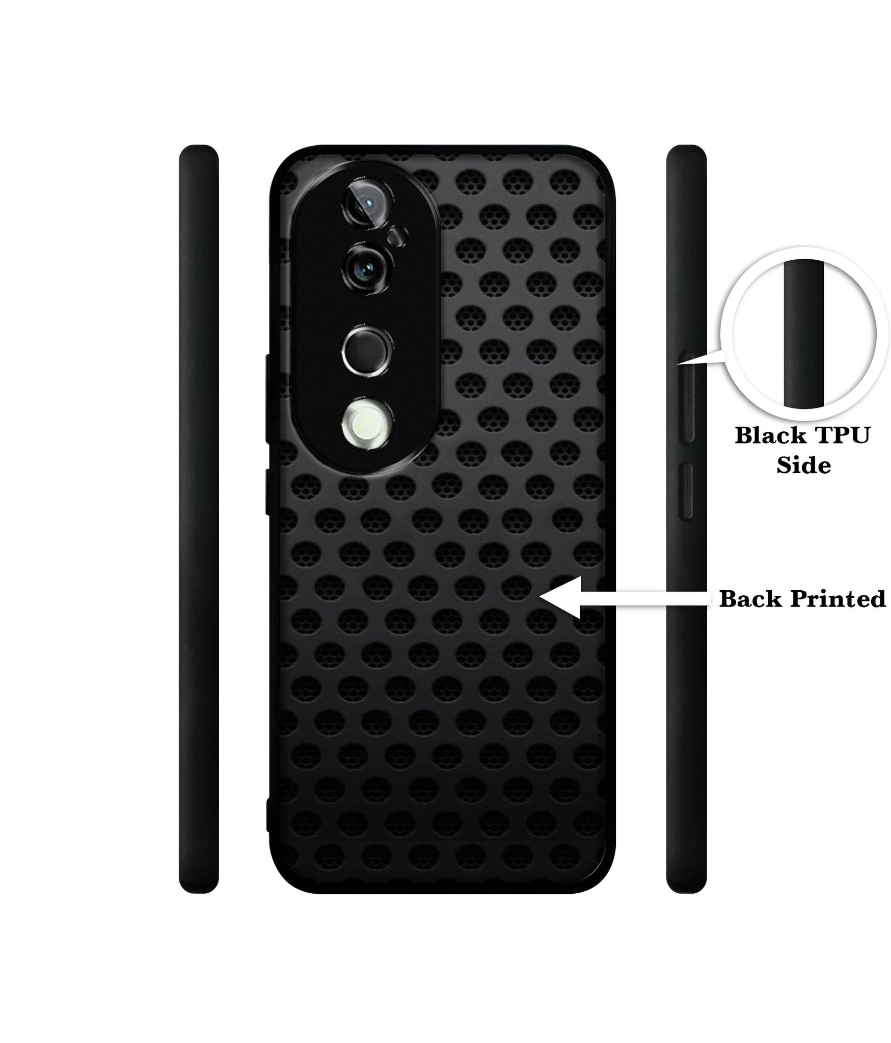 Black Circle Design Designer 2D Printed Back Case Cover for Vivo V40 5G / V40 Pro 5G