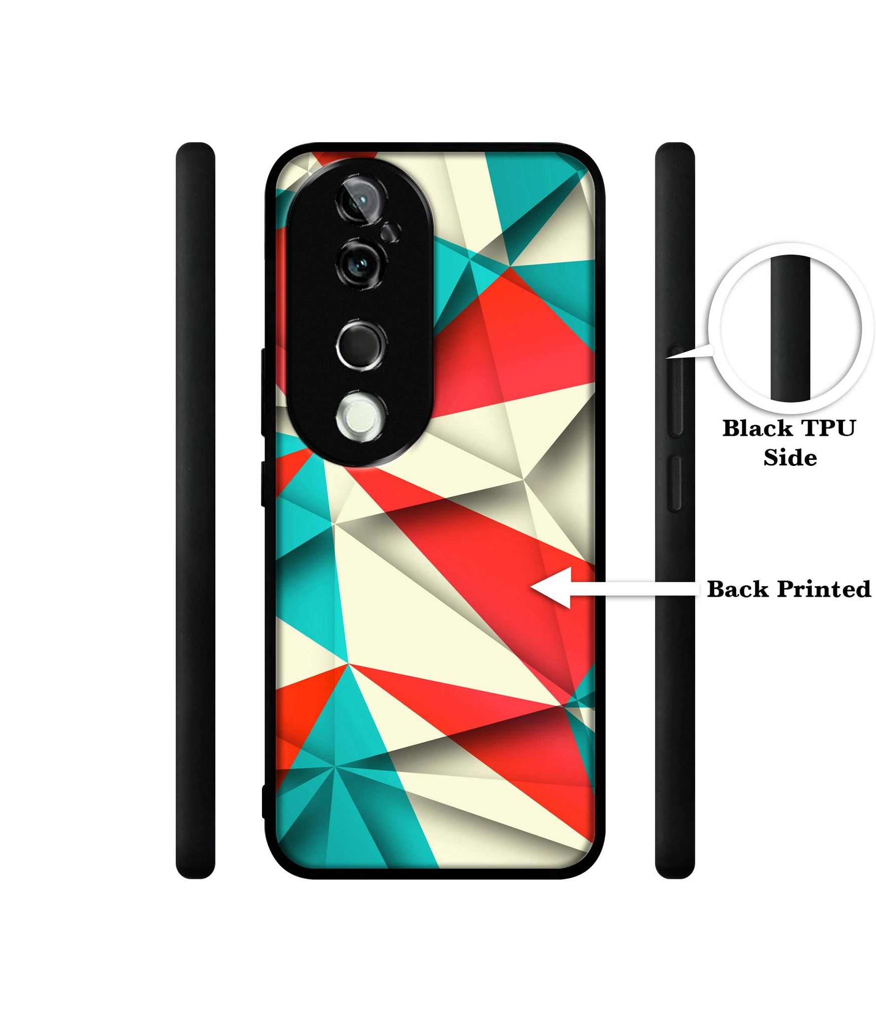 Red Blue White Pattern Design Designer 2D Printed Back Case Cover for Vivo V40 5G / V40 Pro 5G