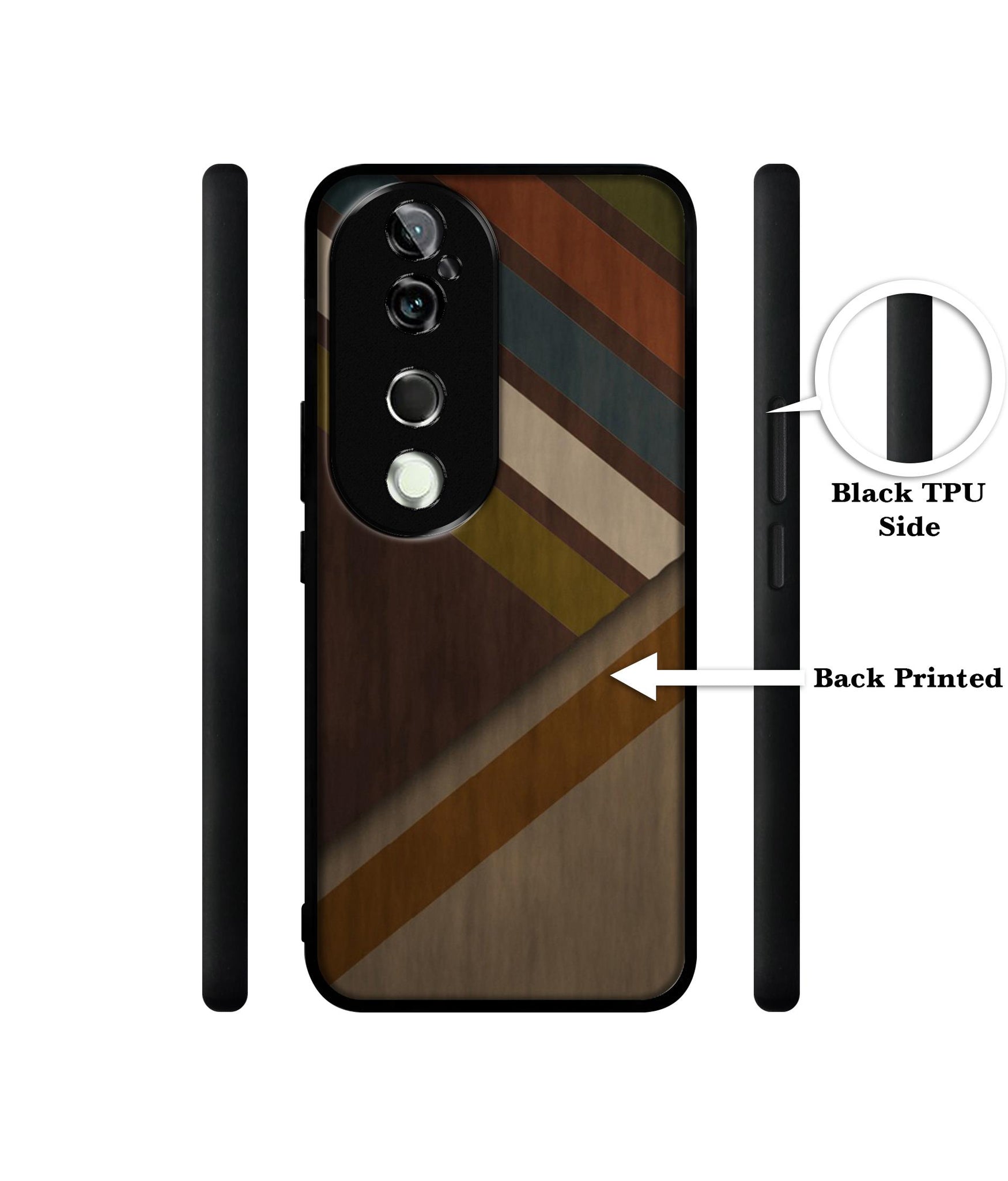 Colorful Wooden Pattern Design Designer 2D Printed Back Case Cover for Vivo V40 5G / V40 Pro 5G