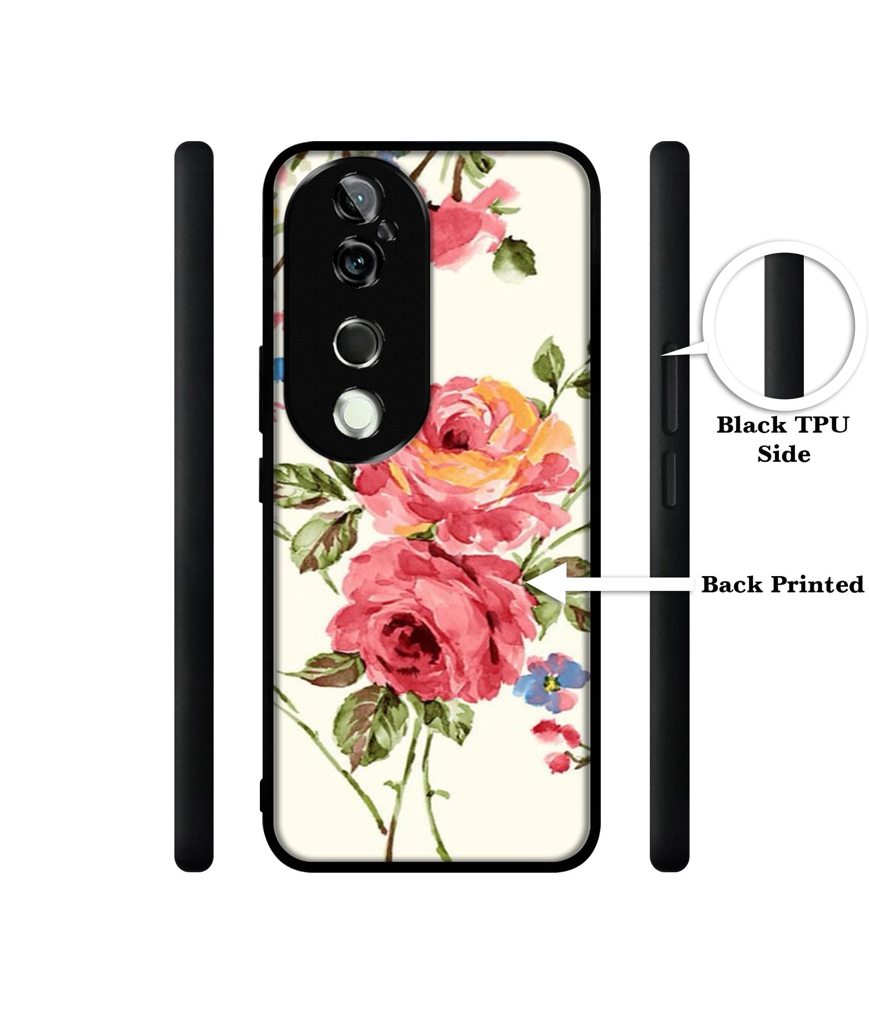 Vintage Painting Flower Design Designer 2D Printed Back Case Cover for Vivo V40 5G / V40 Pro 5G