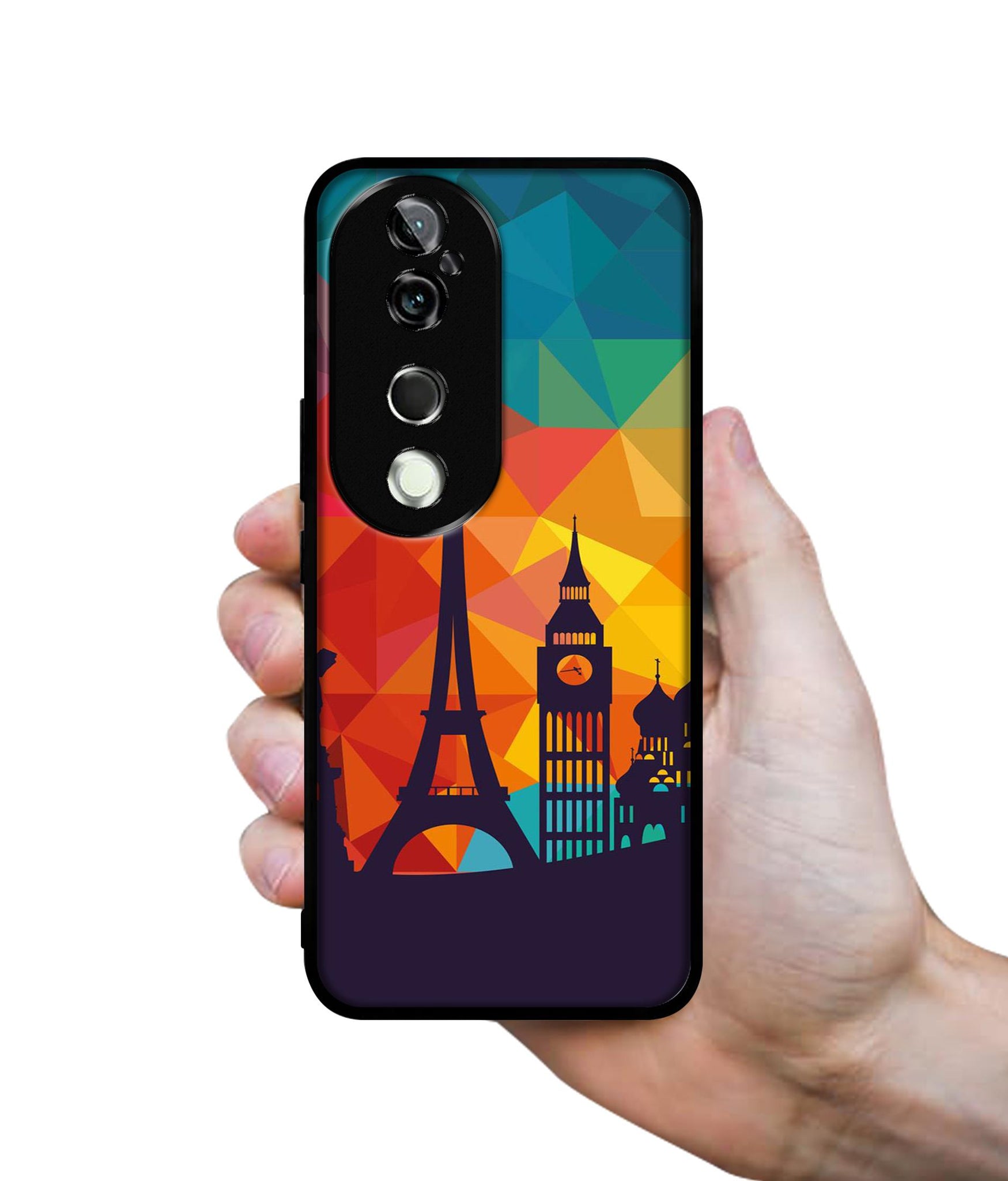 Colored Paris Design Designer 2D Printed Back Case Cover for Vivo V40 5G / V40 Pro 5G
