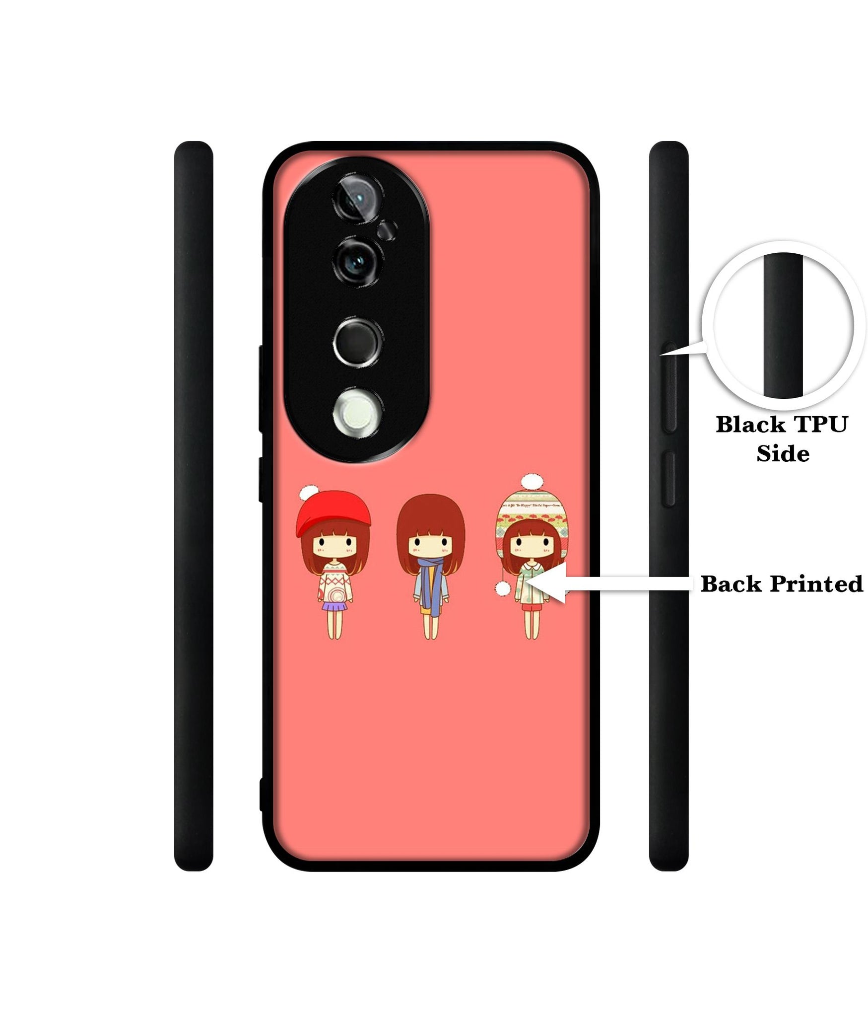 Cute Girls Design Designer 2D Printed Back Case Cover for Vivo V40 5G / V40 Pro 5G