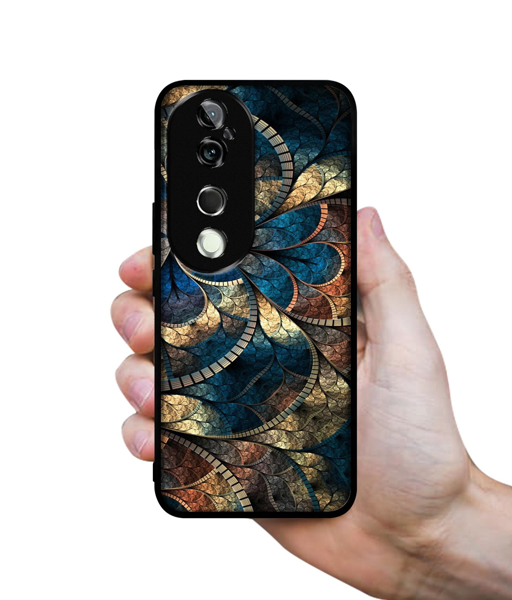 Fractional Pattern Design Designer 2D Printed Back Case Cover for Vivo V40 5G / V40 Pro 5G