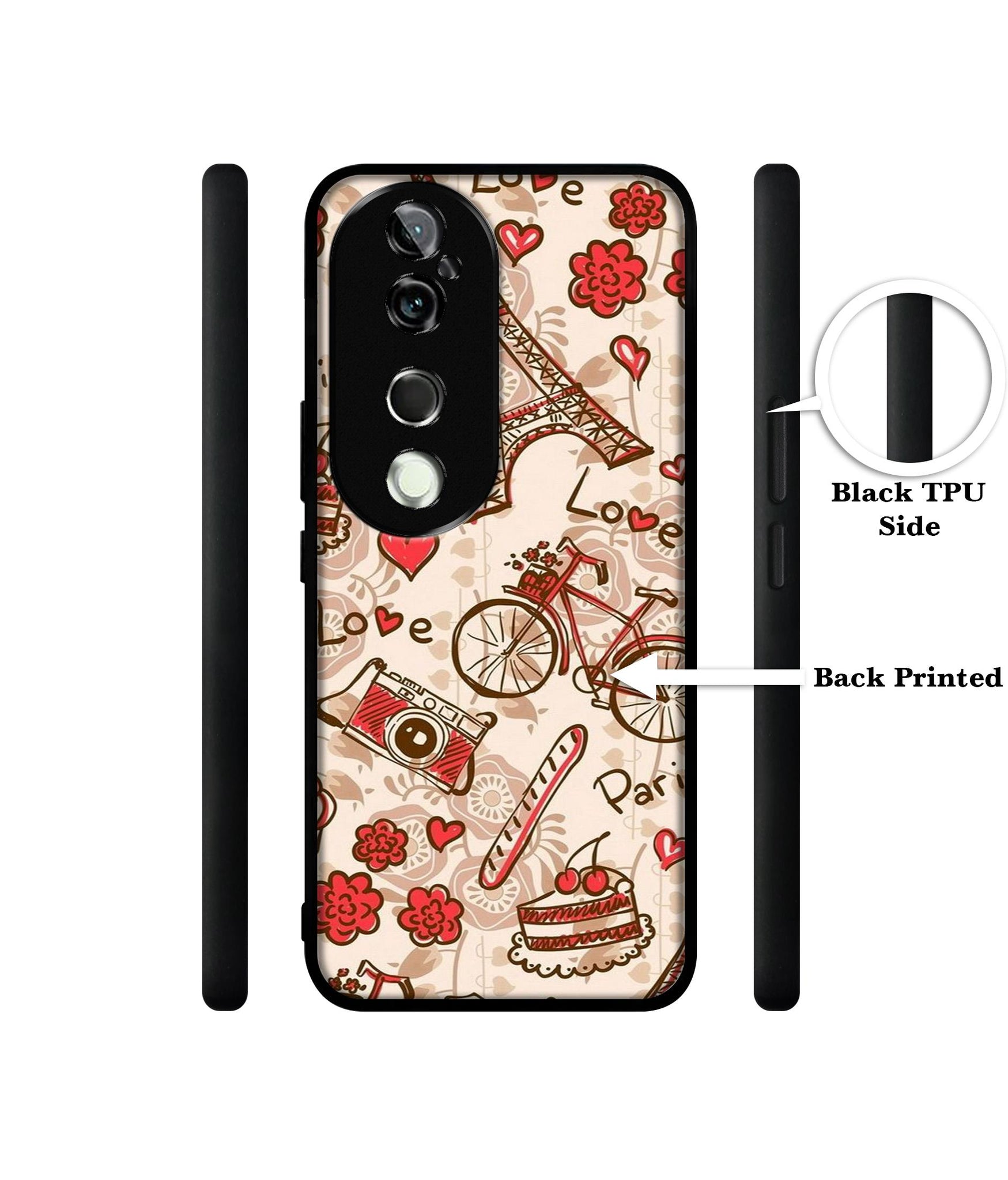 Vintage Paris Design Designer 2D Printed Back Case Cover for Vivo V40 5G / V40 Pro 5G