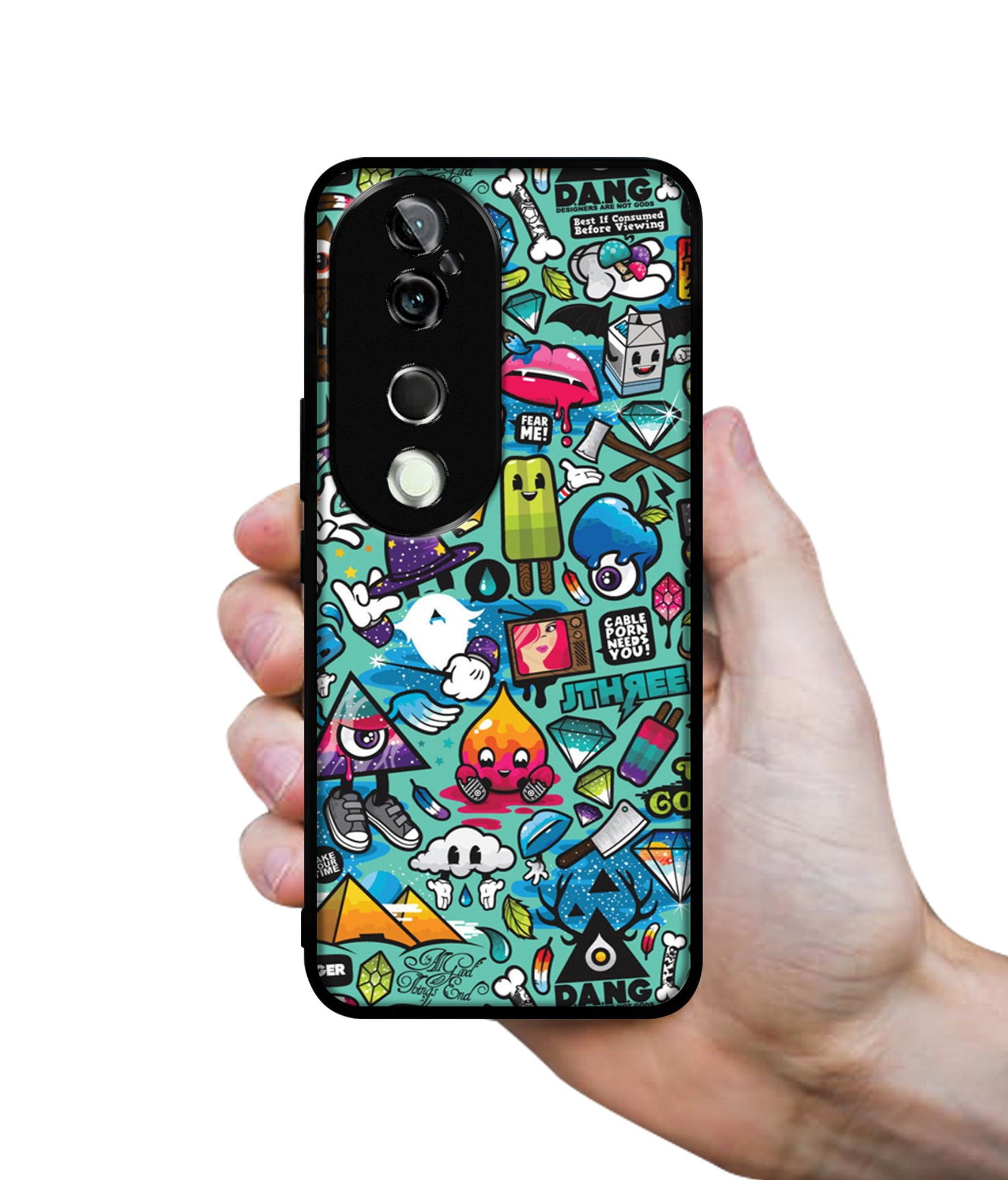 Crazy Design Designer 2D Printed Back Case Cover for Vivo V40 5G / V40 Pro 5G
