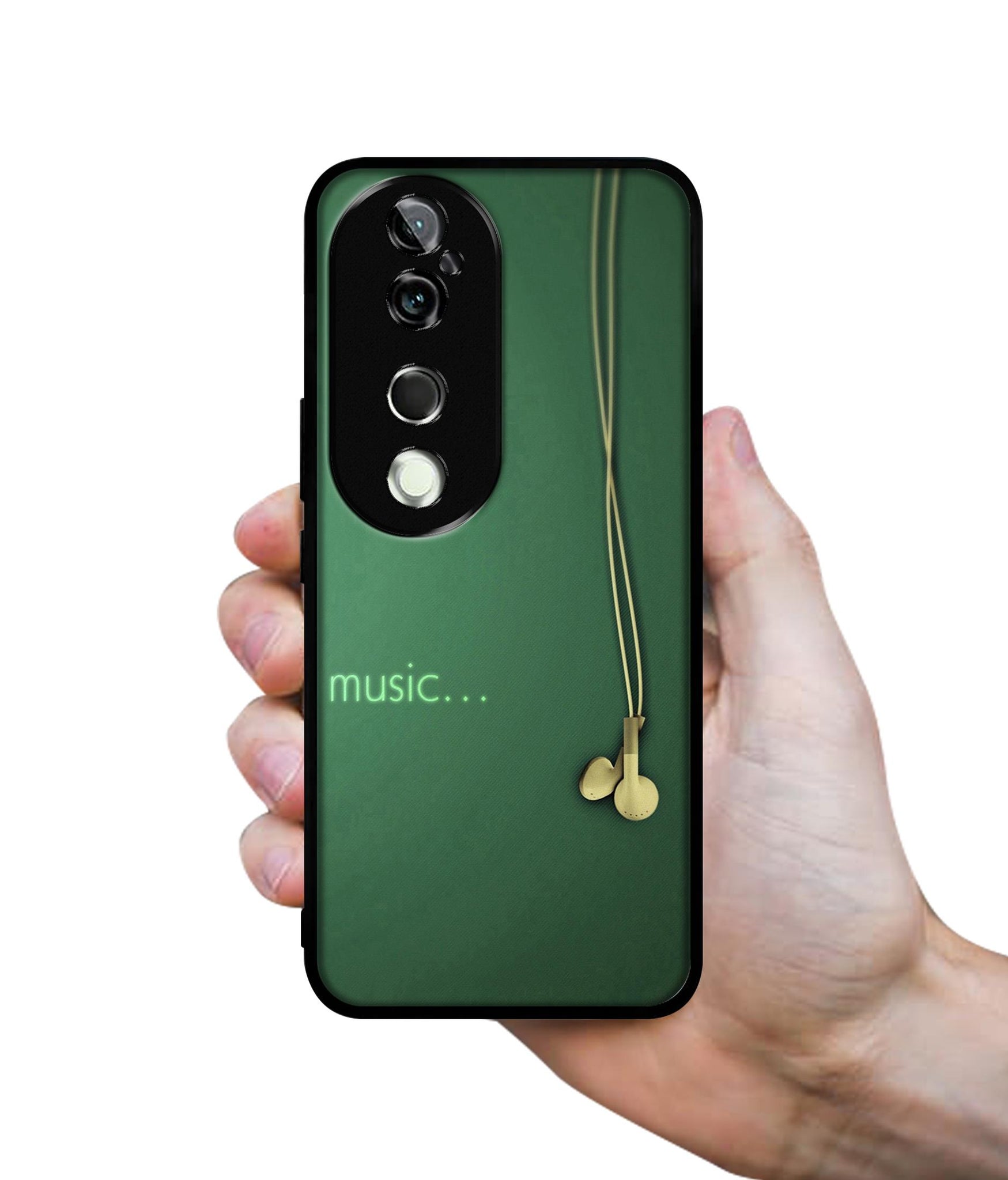 Headphone Music Design Designer 2D Printed Back Case Cover for Vivo V40 5G / V40 Pro 5G