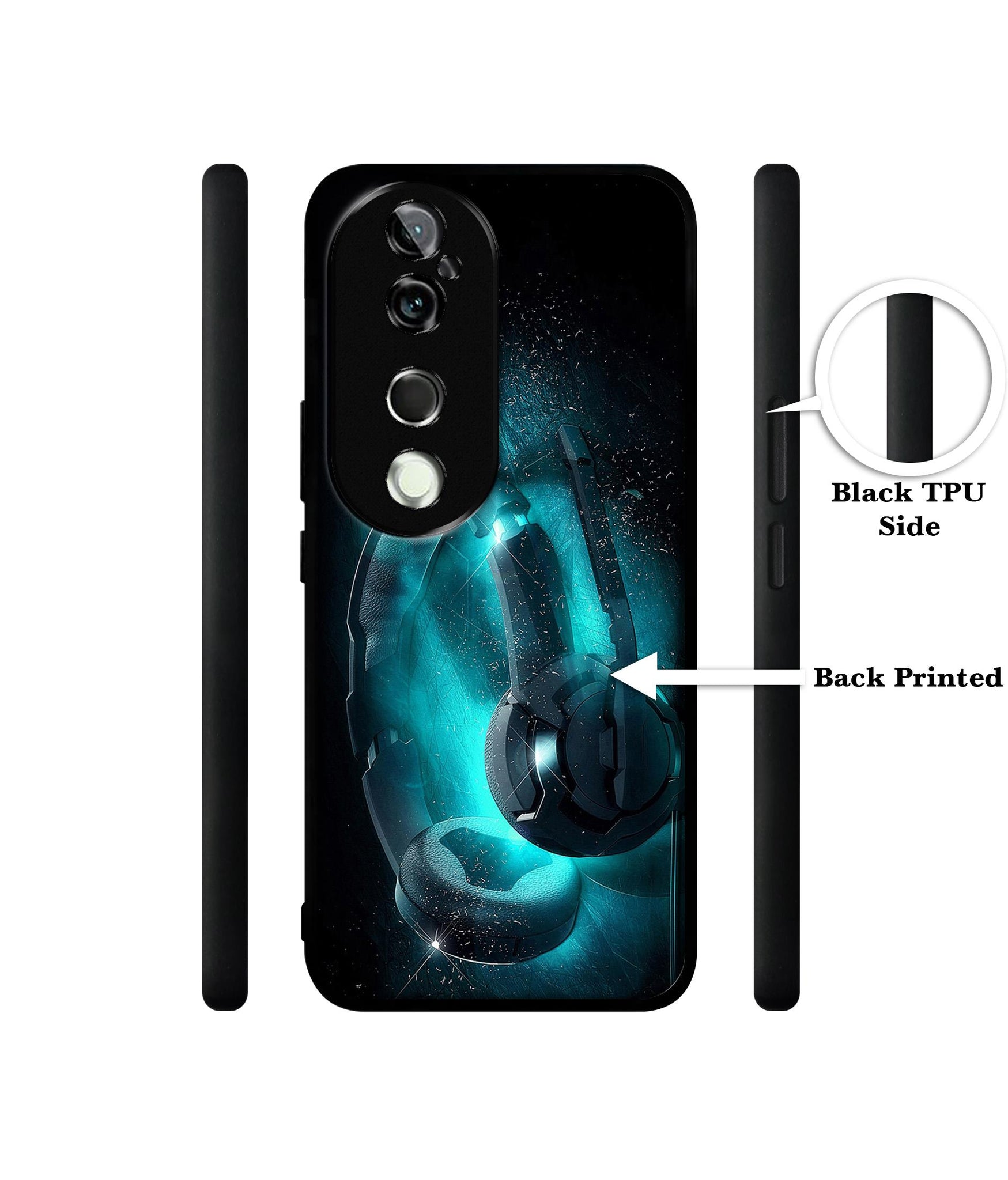 Cool Headphone Design Designer 2D Printed Back Case Cover for Vivo V40 5G / V40 Pro 5G