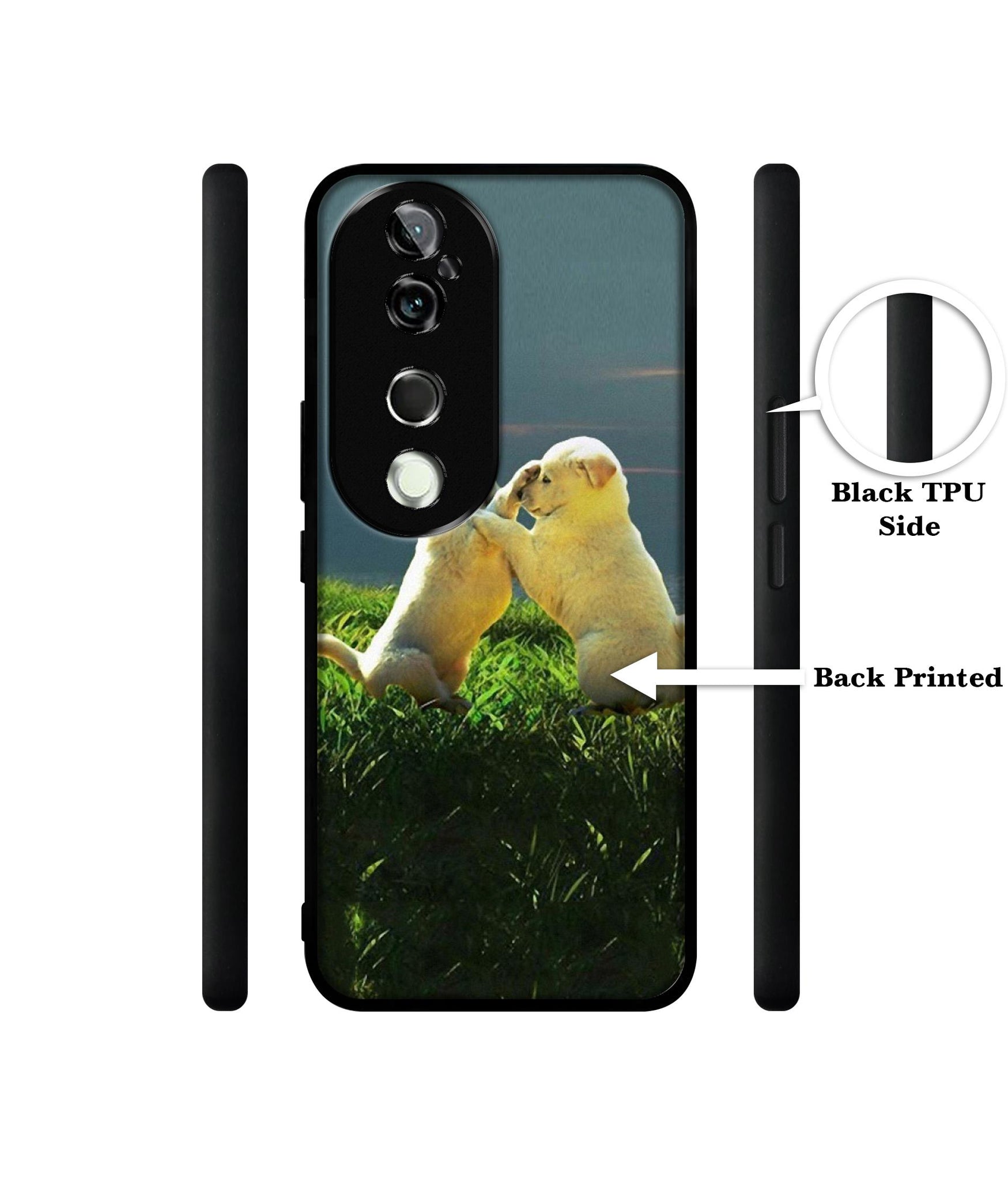 Puppy Couple Sunset Design Designer 2D Printed Back Case Cover for Vivo V40 5G / V40 Pro 5G