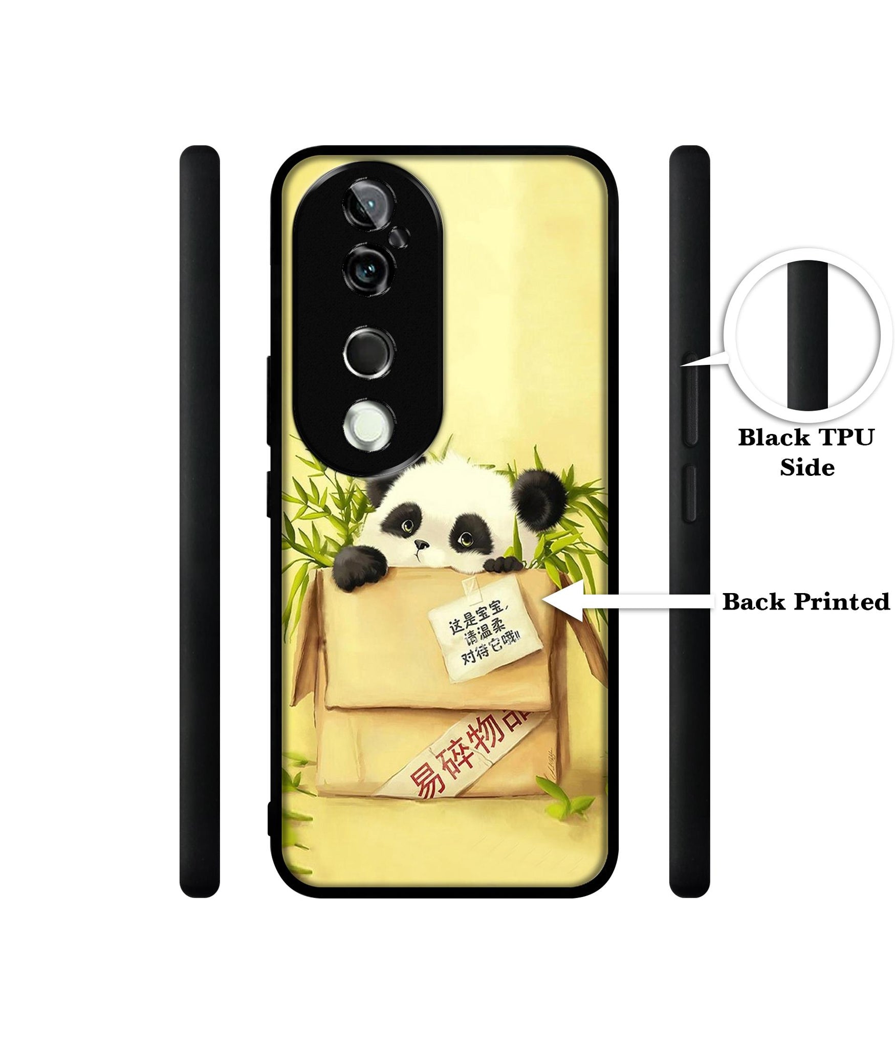 Panda In Box Design Designer 2D Printed Back Case Cover for Vivo V40 5G / V40 Pro 5G