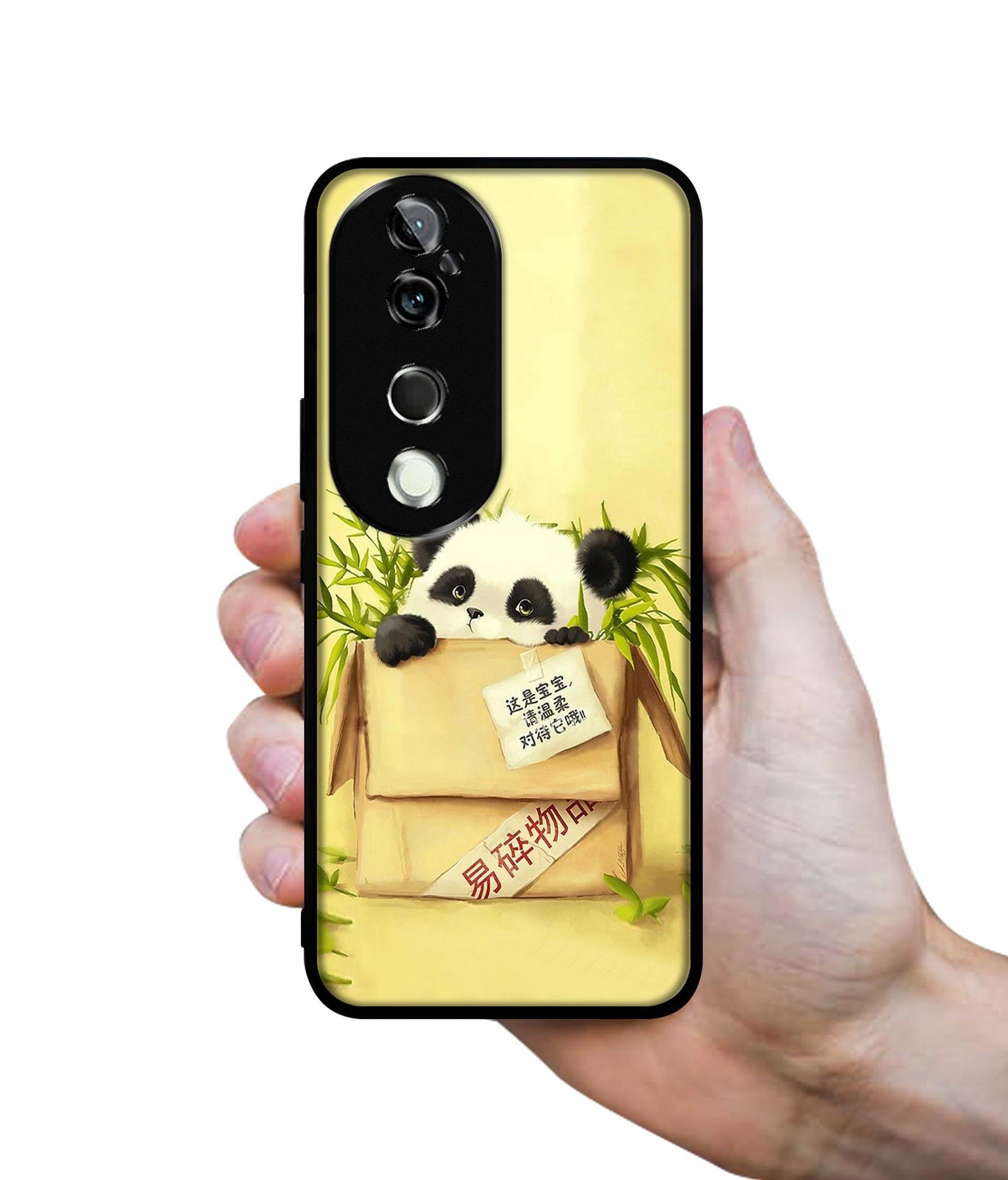Panda In Box Design Designer 2D Printed Back Case Cover for Vivo V40 5G / V40 Pro 5G