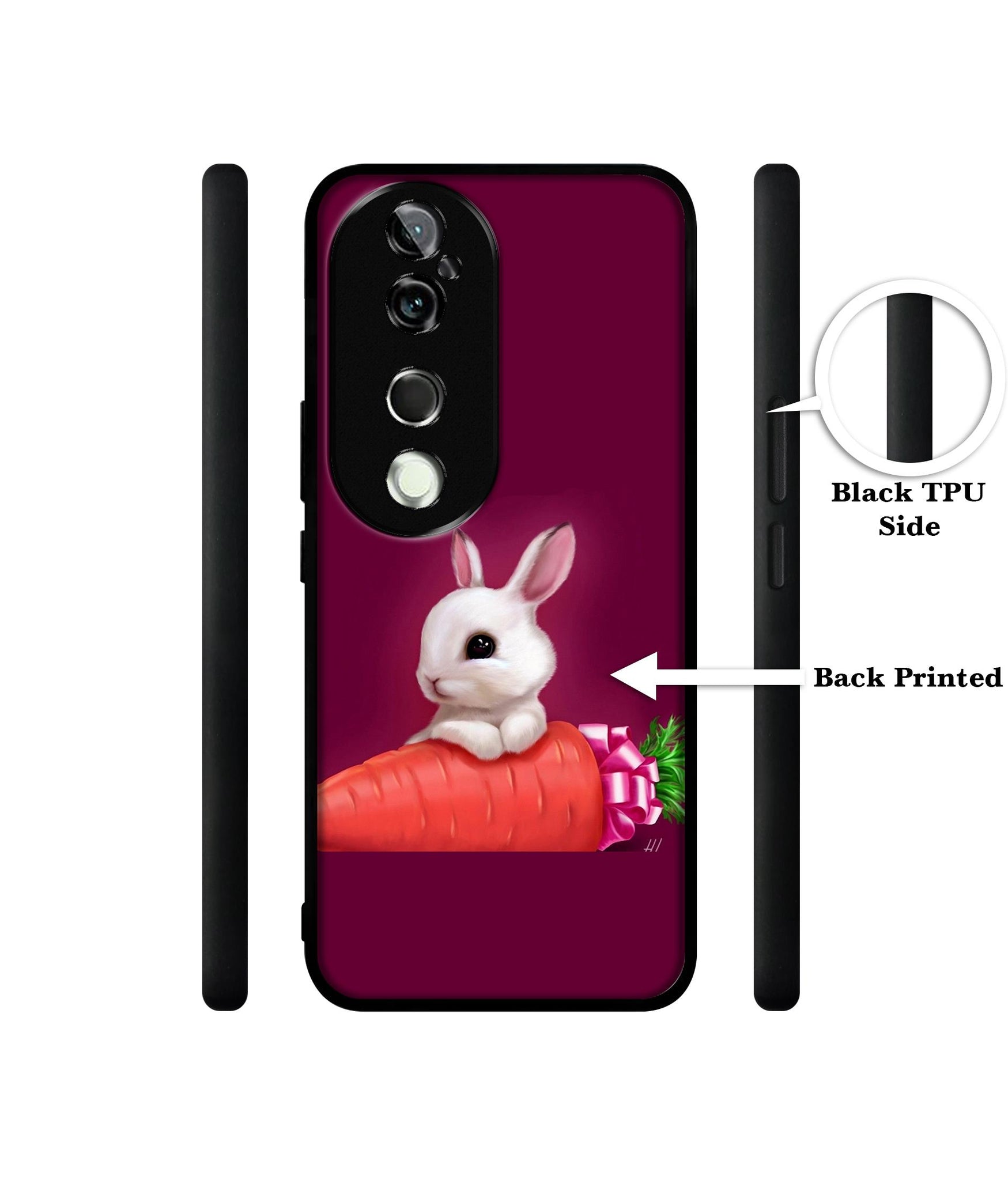 Bunny With Carrot Design Designer 2D Printed Back Case Cover for Vivo V40 5G / V40 Pro 5G
