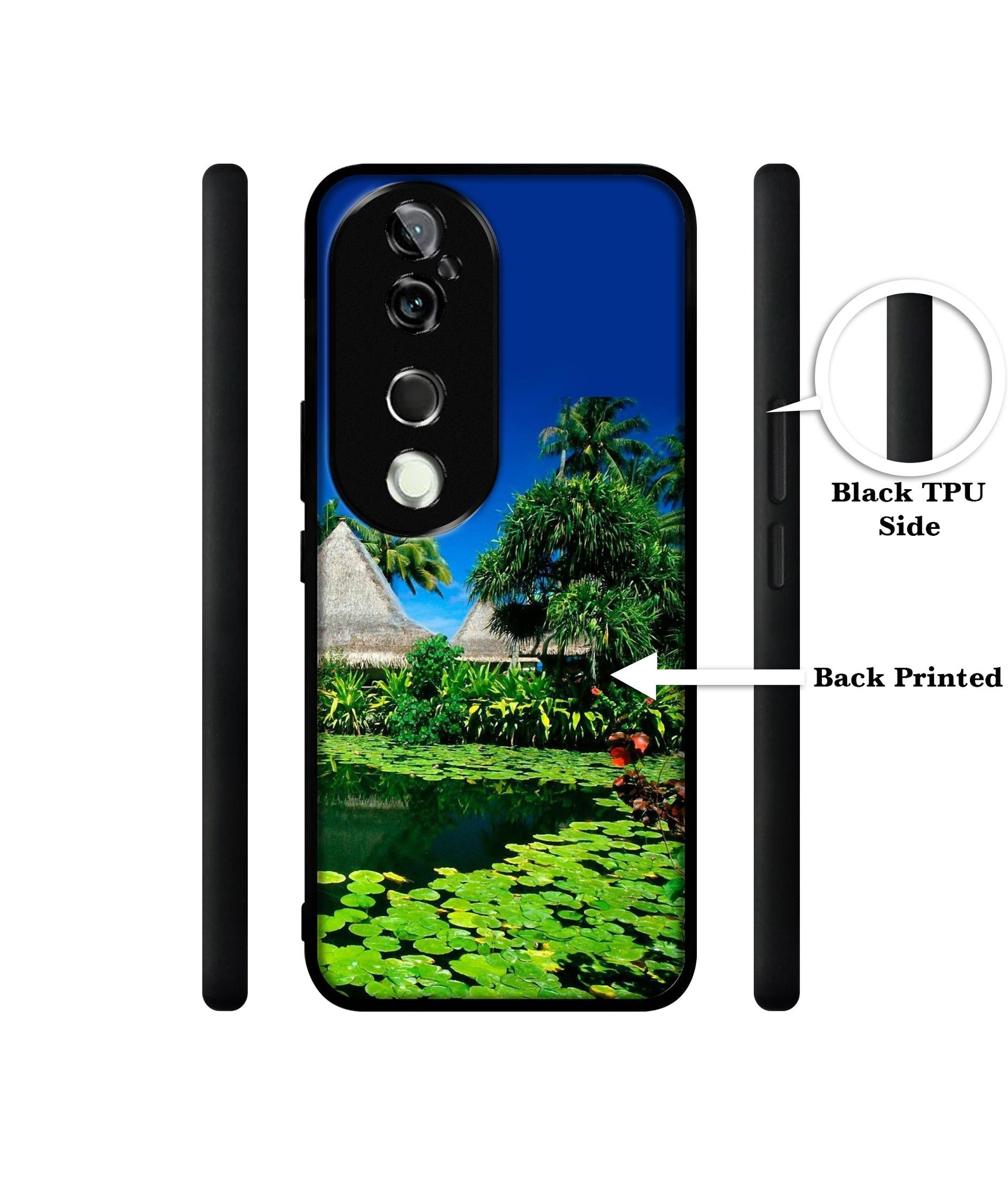 Tropics Water Design Designer 2D Printed Back Case Cover for Vivo V40 5G / V40 Pro 5G