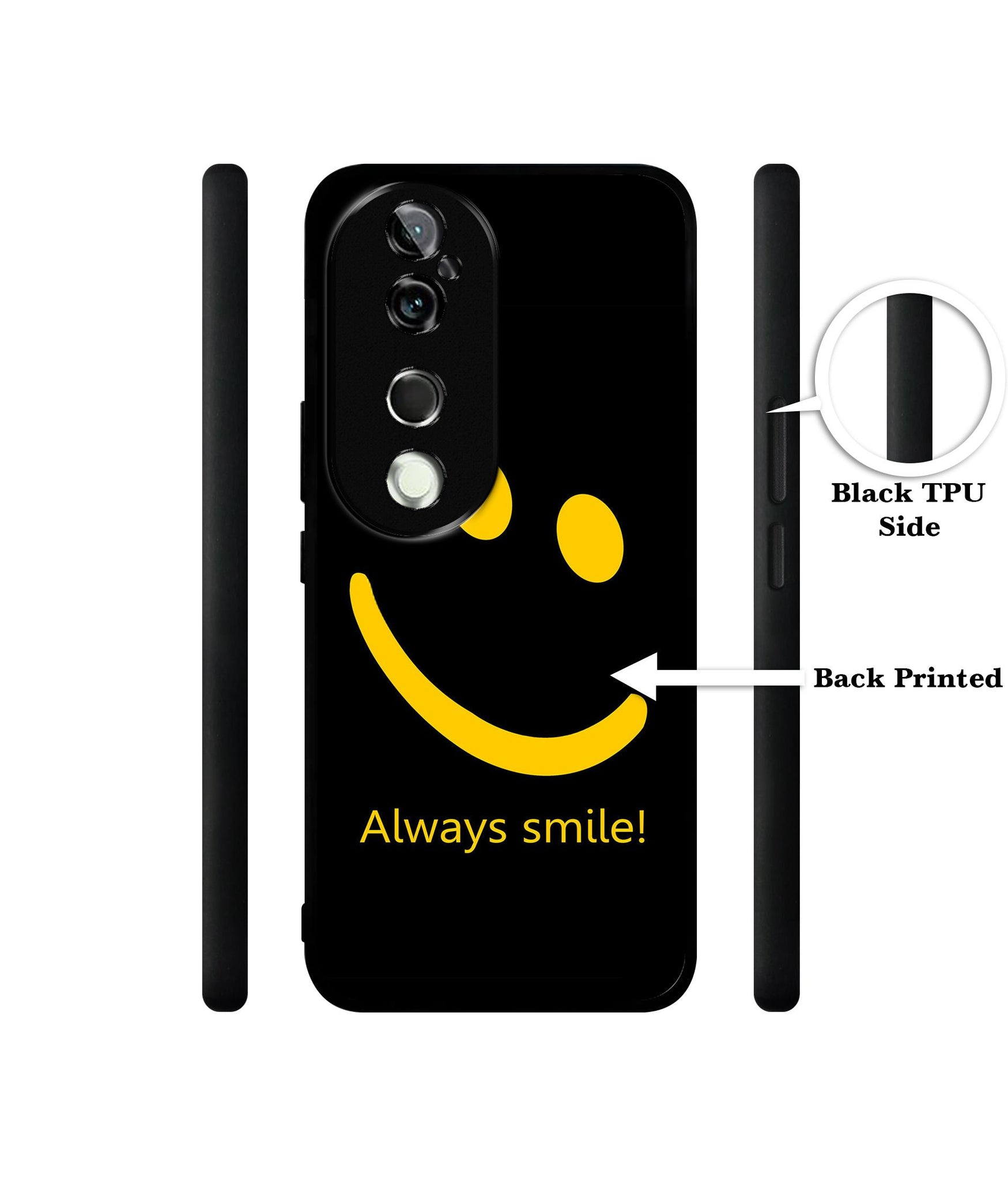 Always Smile Quote Design Designer 2D Printed Back Case Cover for Vivo V40 5G / V40 Pro 5G