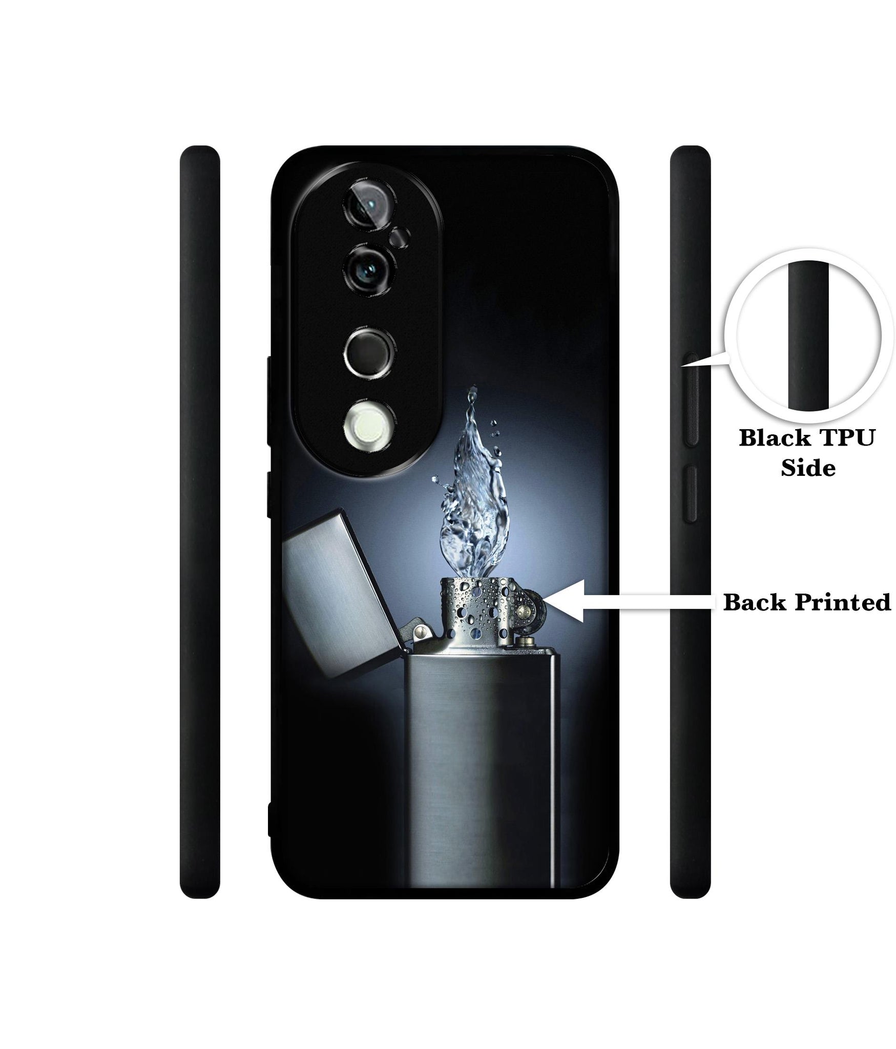 Water Lighter Design Designer 2D Printed Back Case Cover for Vivo V40 5G / V40 Pro 5G