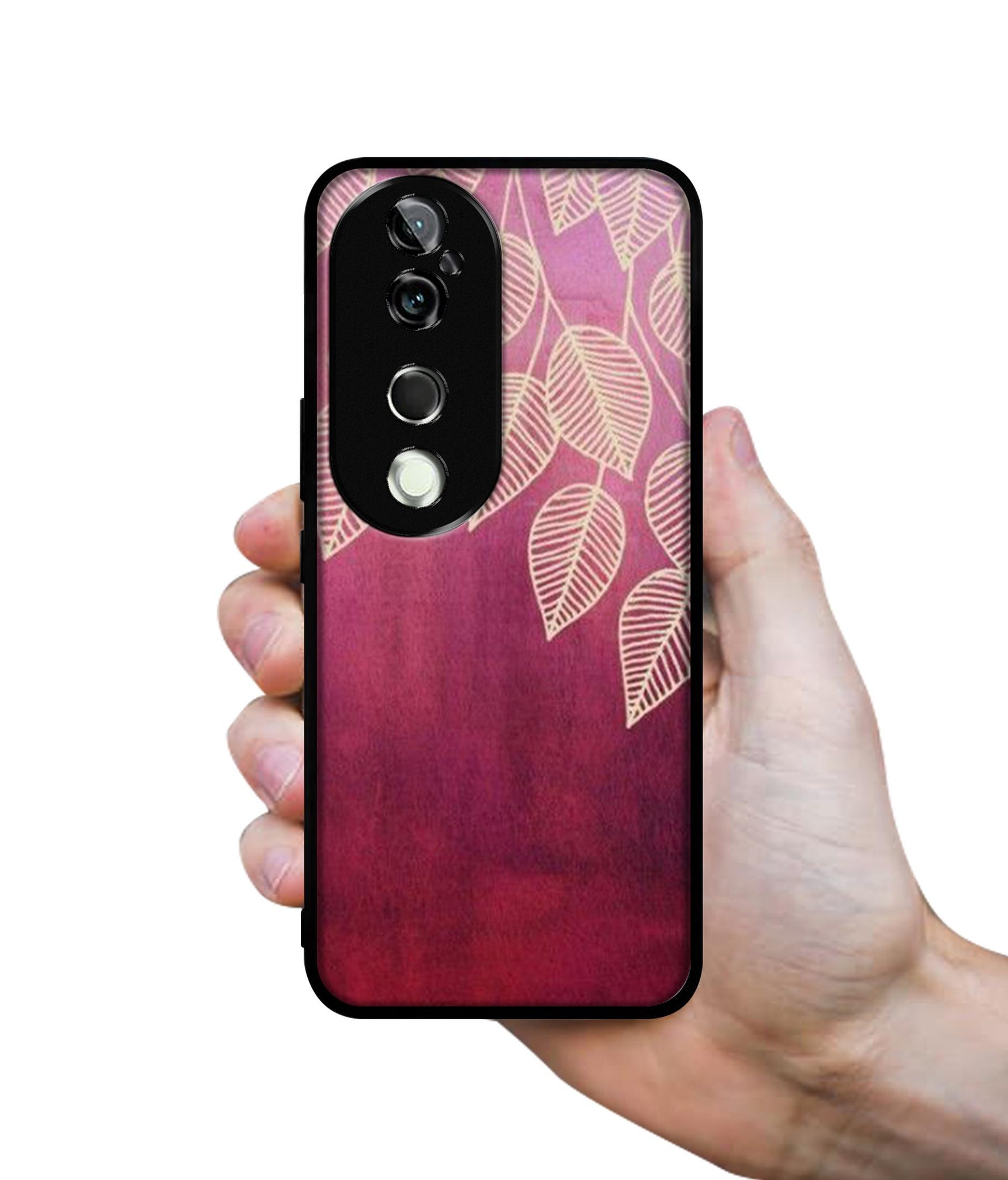 Leaf Pattern Design Designer 2D Printed Back Case Cover for Vivo V40 5G / V40 Pro 5G