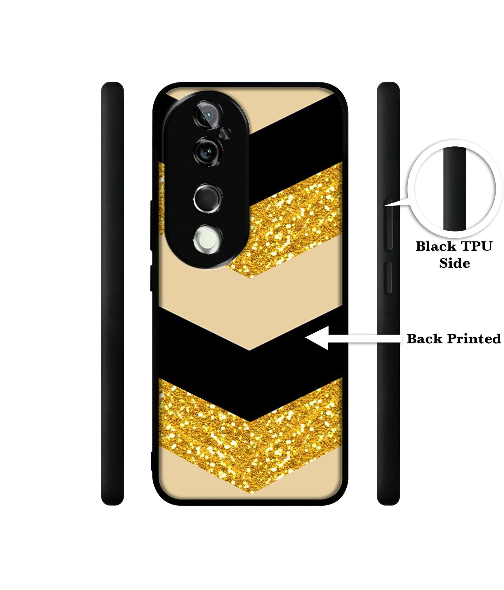 Black & Gold Design Designer 2D Printed Back Case Cover for Vivo V40 5G / V40 Pro 5G