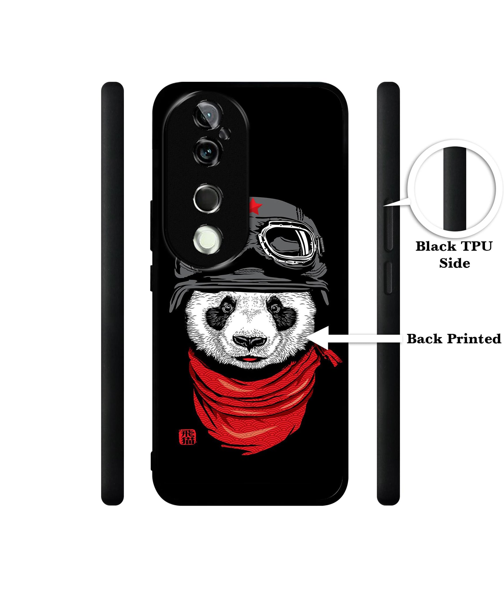 Biker Panda Design Designer 2D Printed Back Case Cover for Vivo V40 5G / V40 Pro 5G