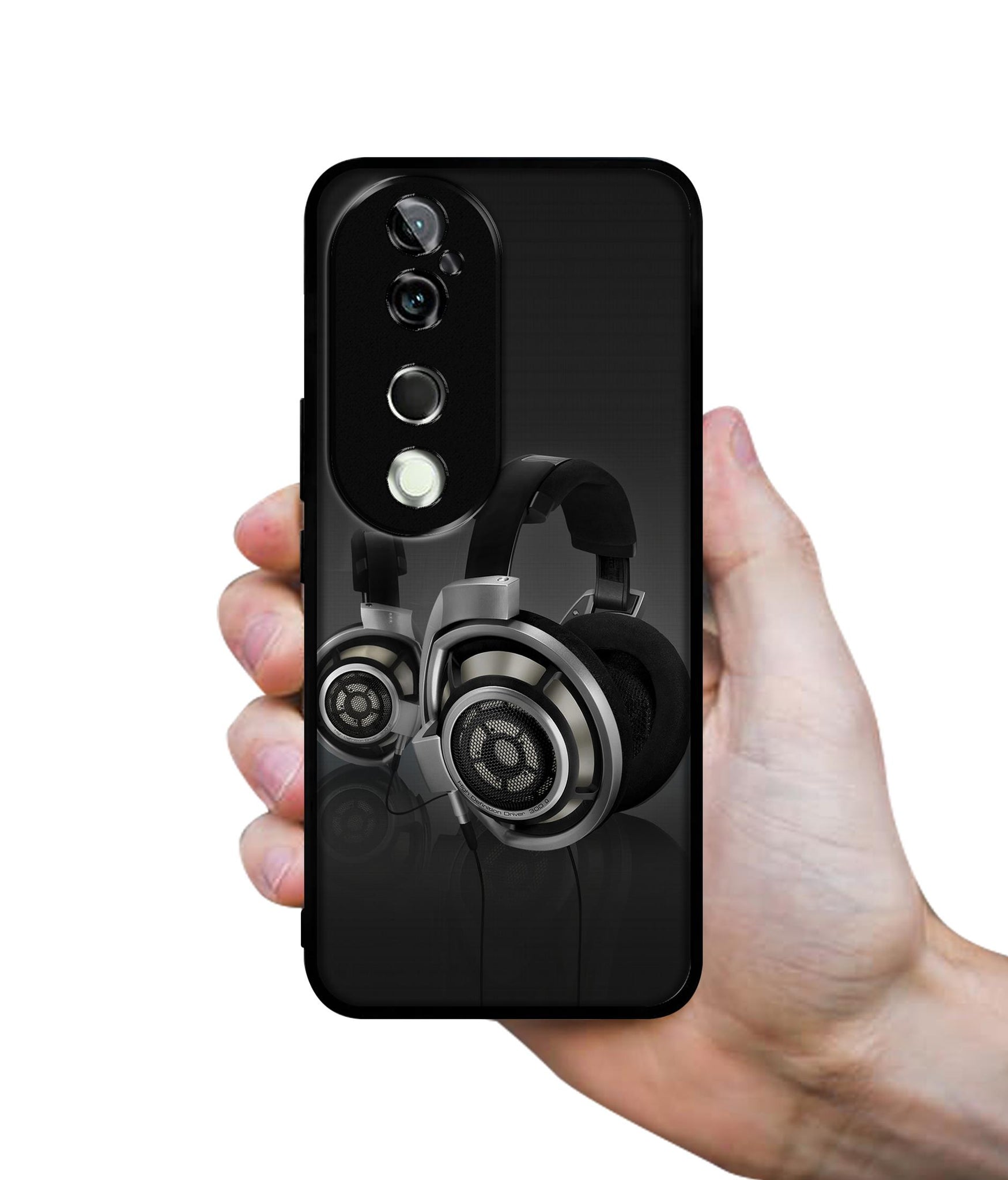 Head Phone Design Designer 2D Printed Back Case Cover for Vivo V40 5G / V40 Pro 5G