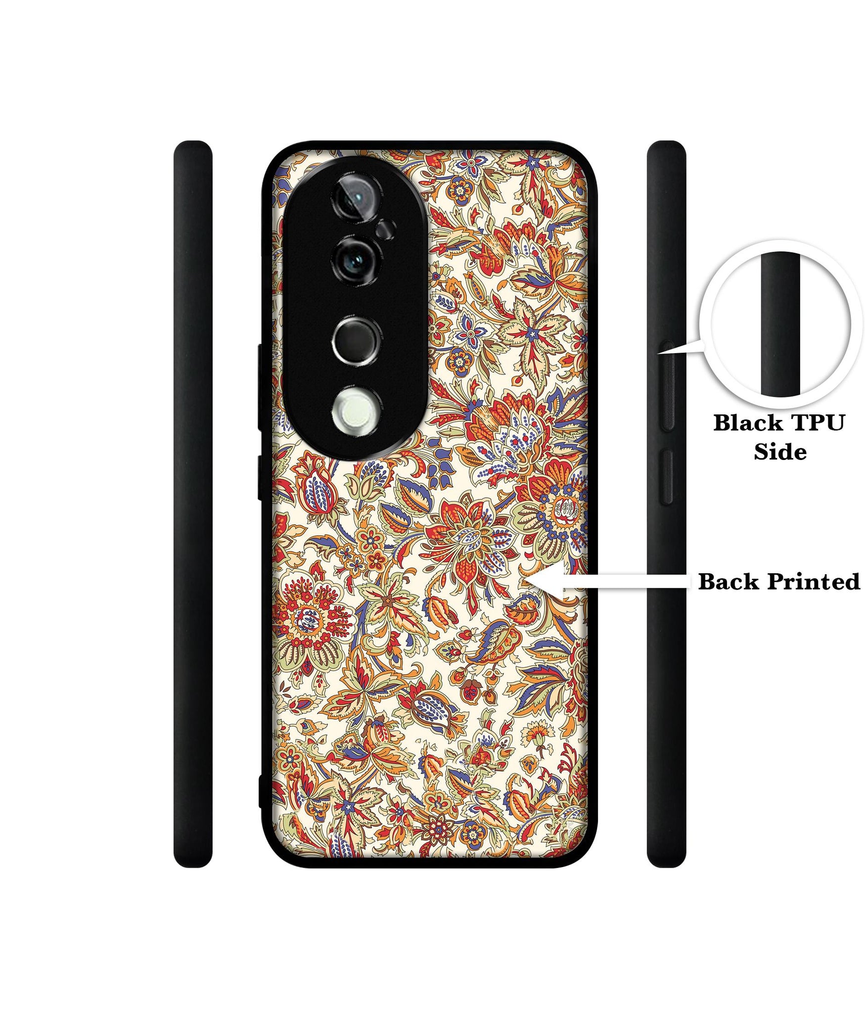Floral Design Designer 2D Printed Back Case Cover for Vivo V40 5G / V40 Pro 5G