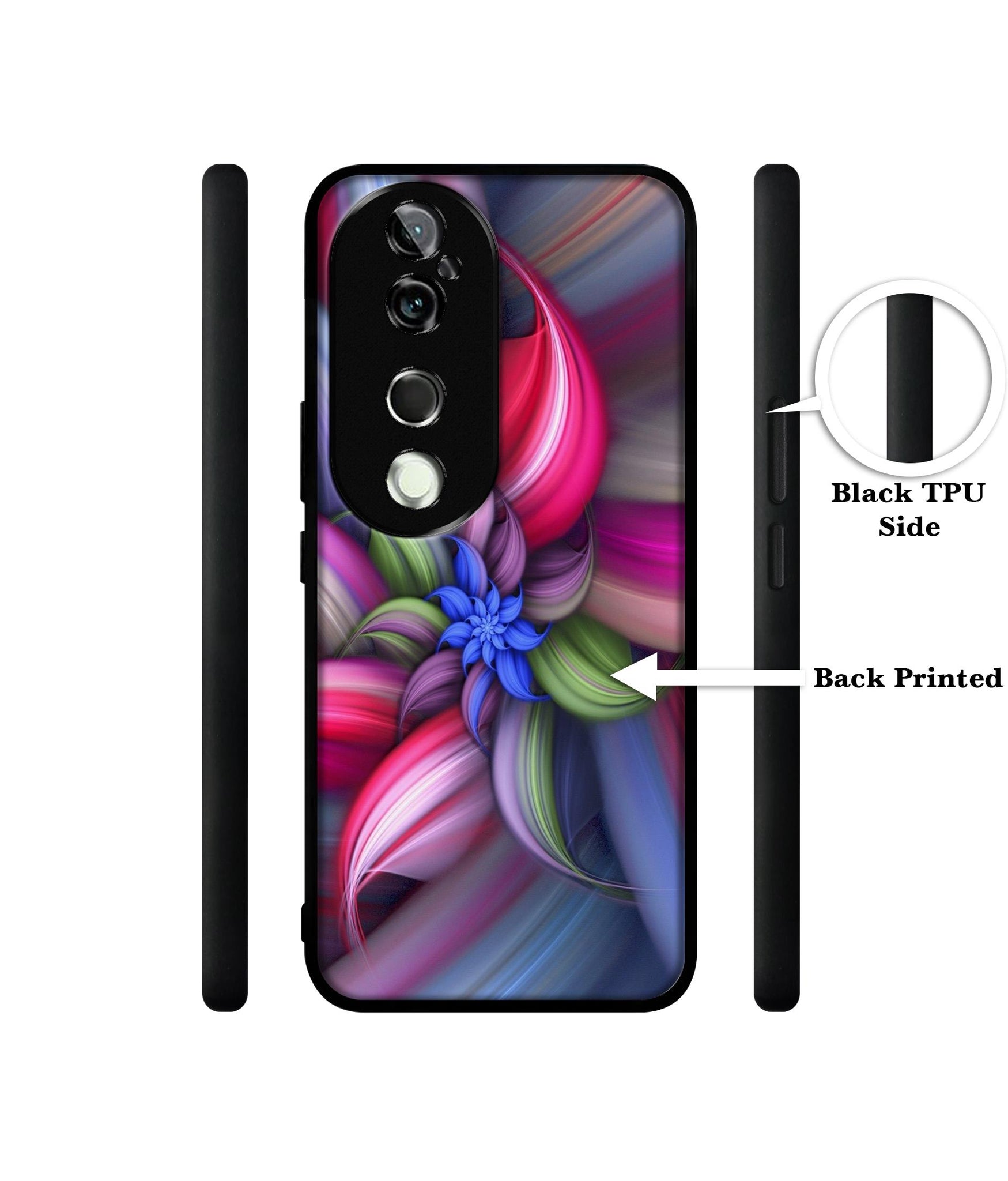 Colorful Flower Design Designer 2D Printed Back Case Cover for Vivo V40 5G / V40 Pro 5G