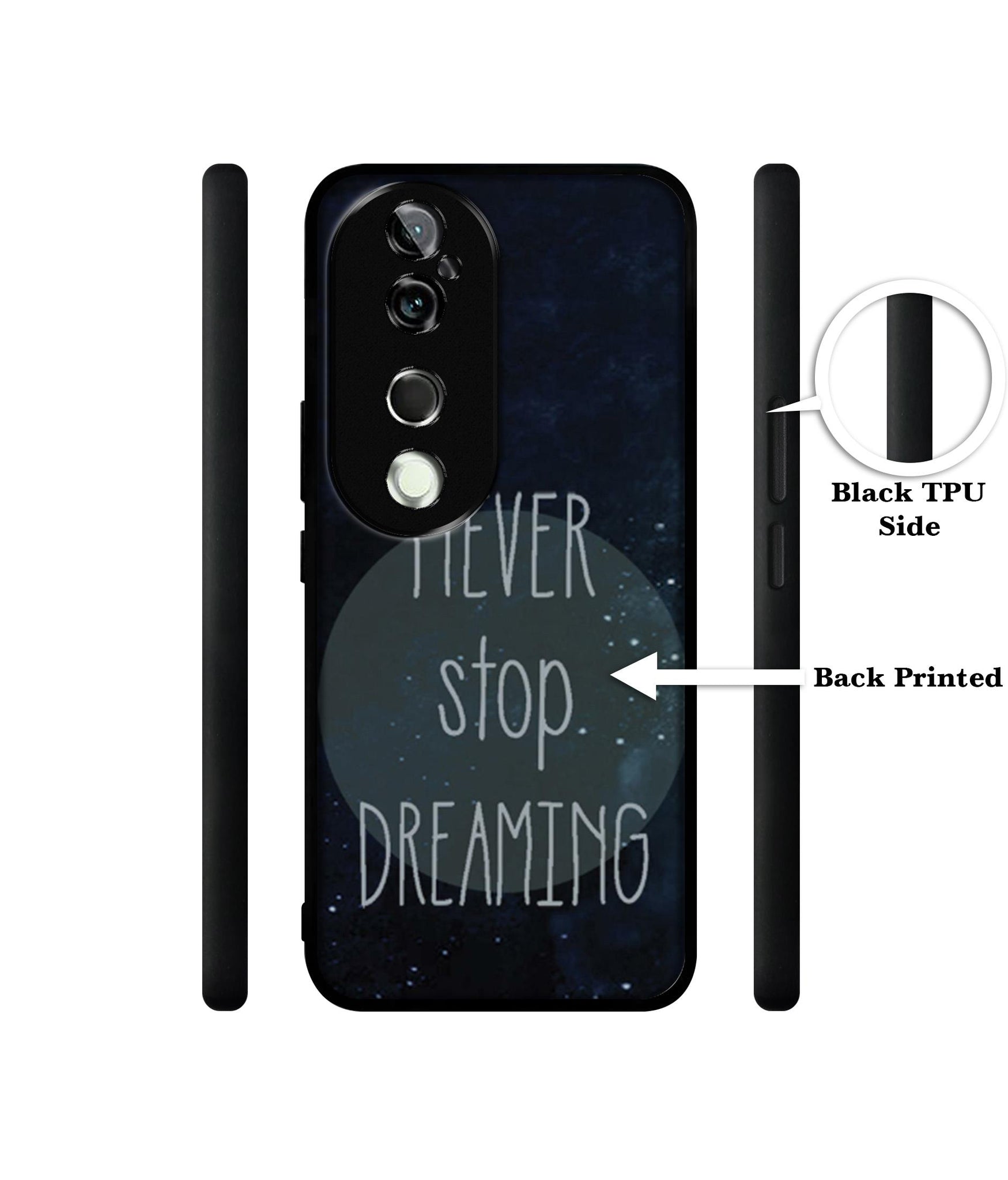 Never Stop Dreaming Design Designer 2D Printed Back Case Cover for Vivo V40 5G / V40 Pro 5G