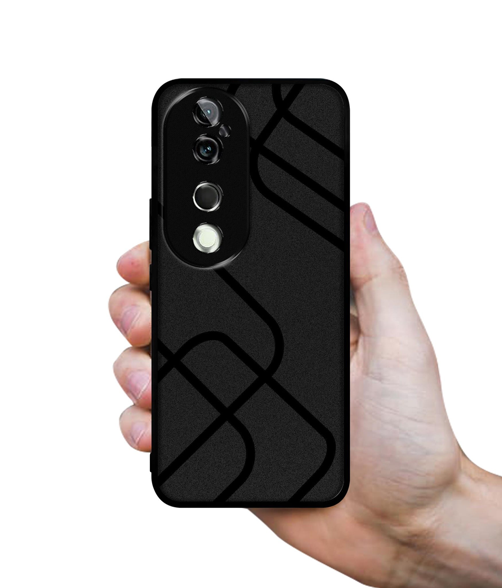 Zig-Zag Black Line Design Designer 2D Printed Back Case Cover for Vivo V40 5G / V40 Pro 5G