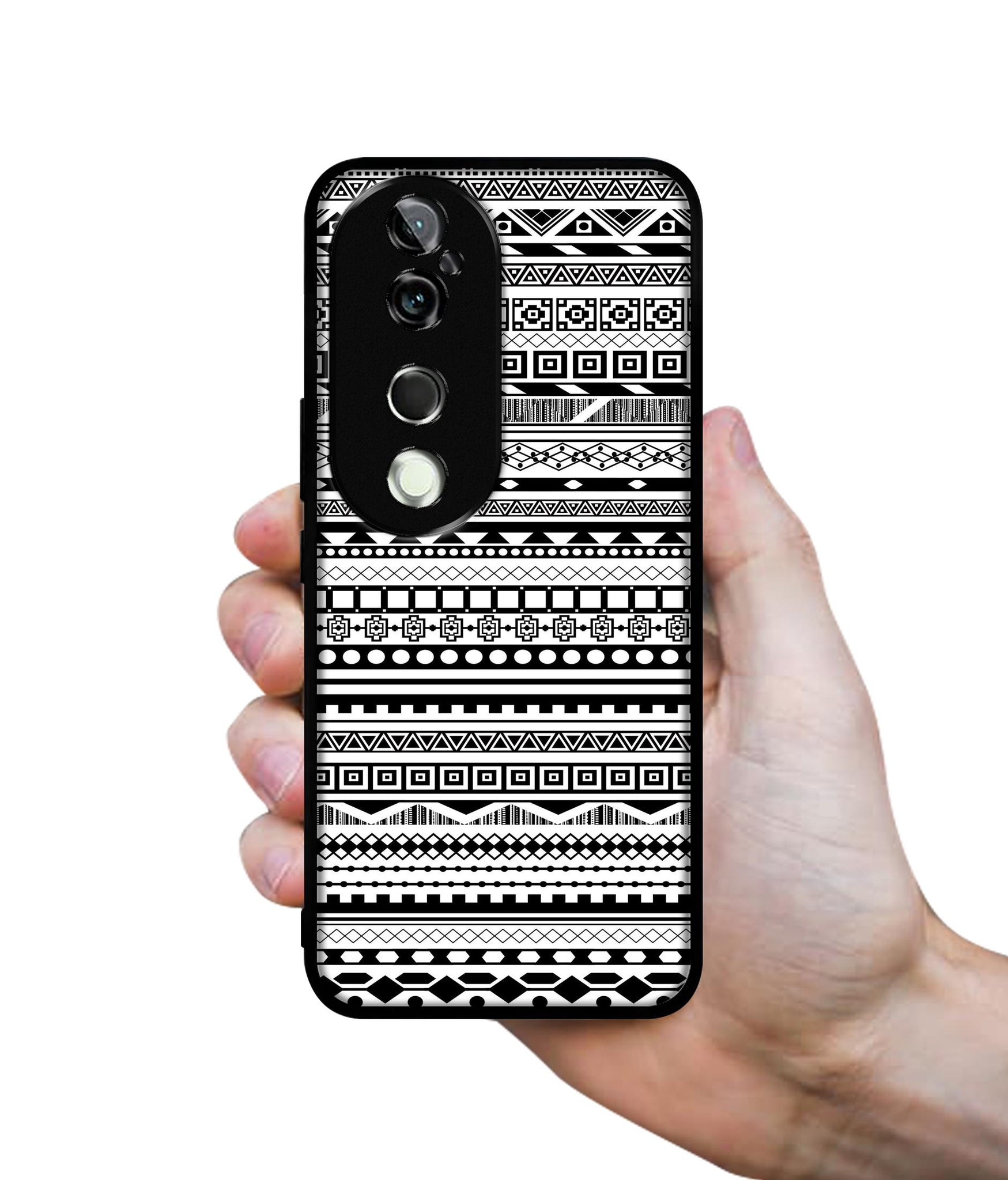 Black & White Patterns Design Designer 2D Printed Back Case Cover for Vivo V40 5G / V40 Pro 5G