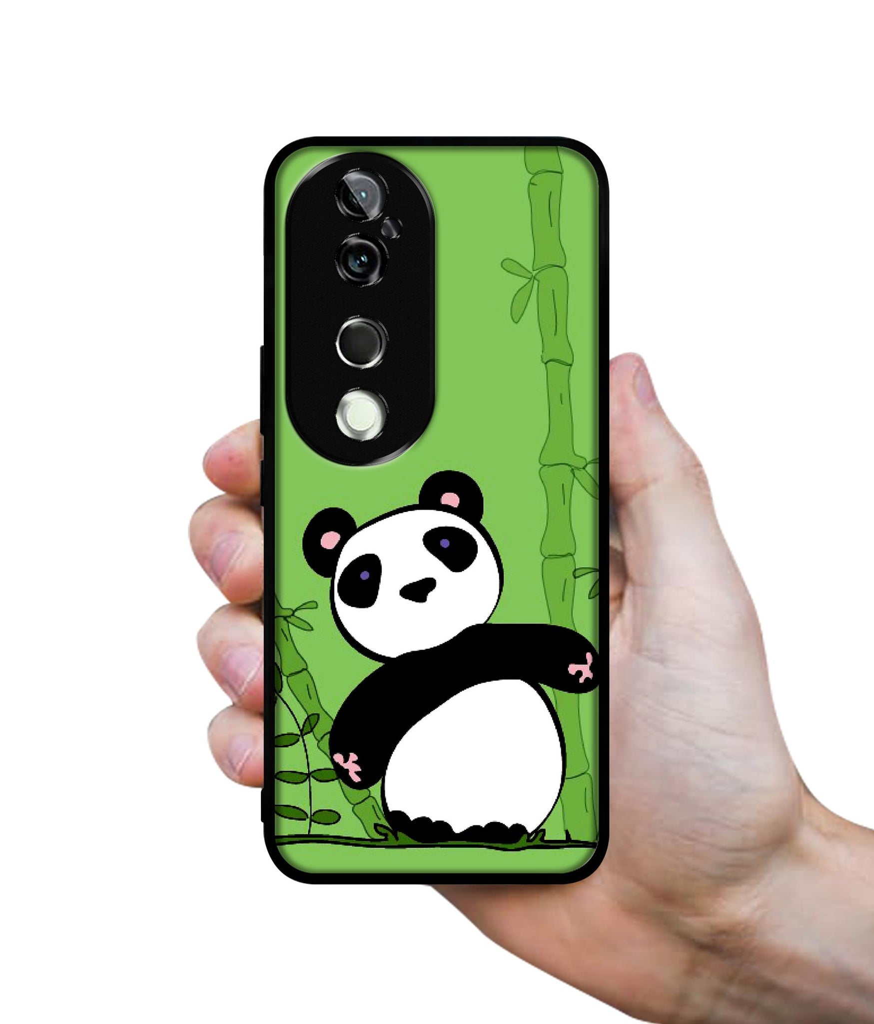 Panda with Bamboo Design Designer 2D Printed Back Case Cover for Vivo V40 5G / V40 Pro 5G