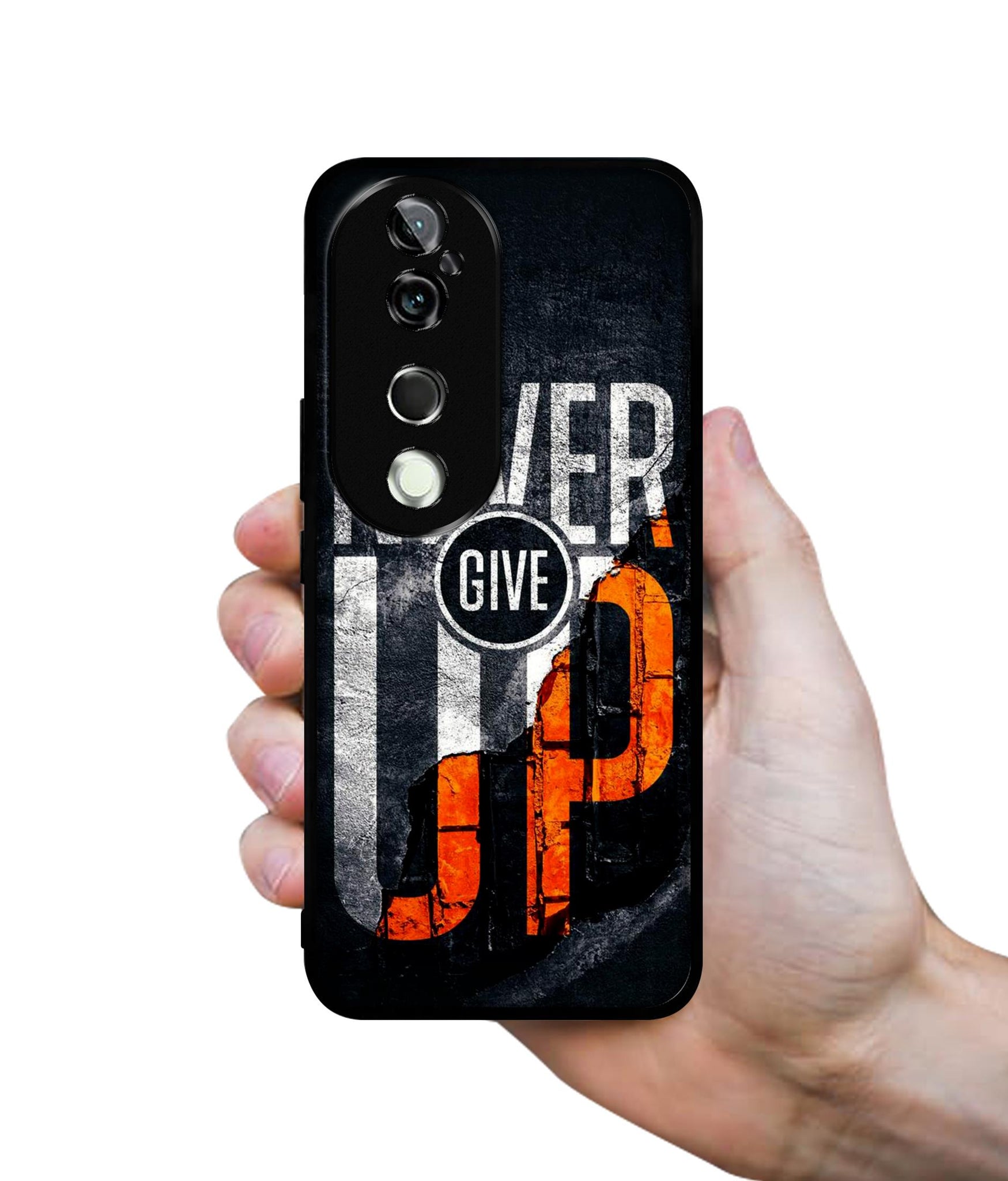 Never Give Up Design Designer 2D Printed Back Case Cover for Vivo V40 5G / V40 Pro 5G