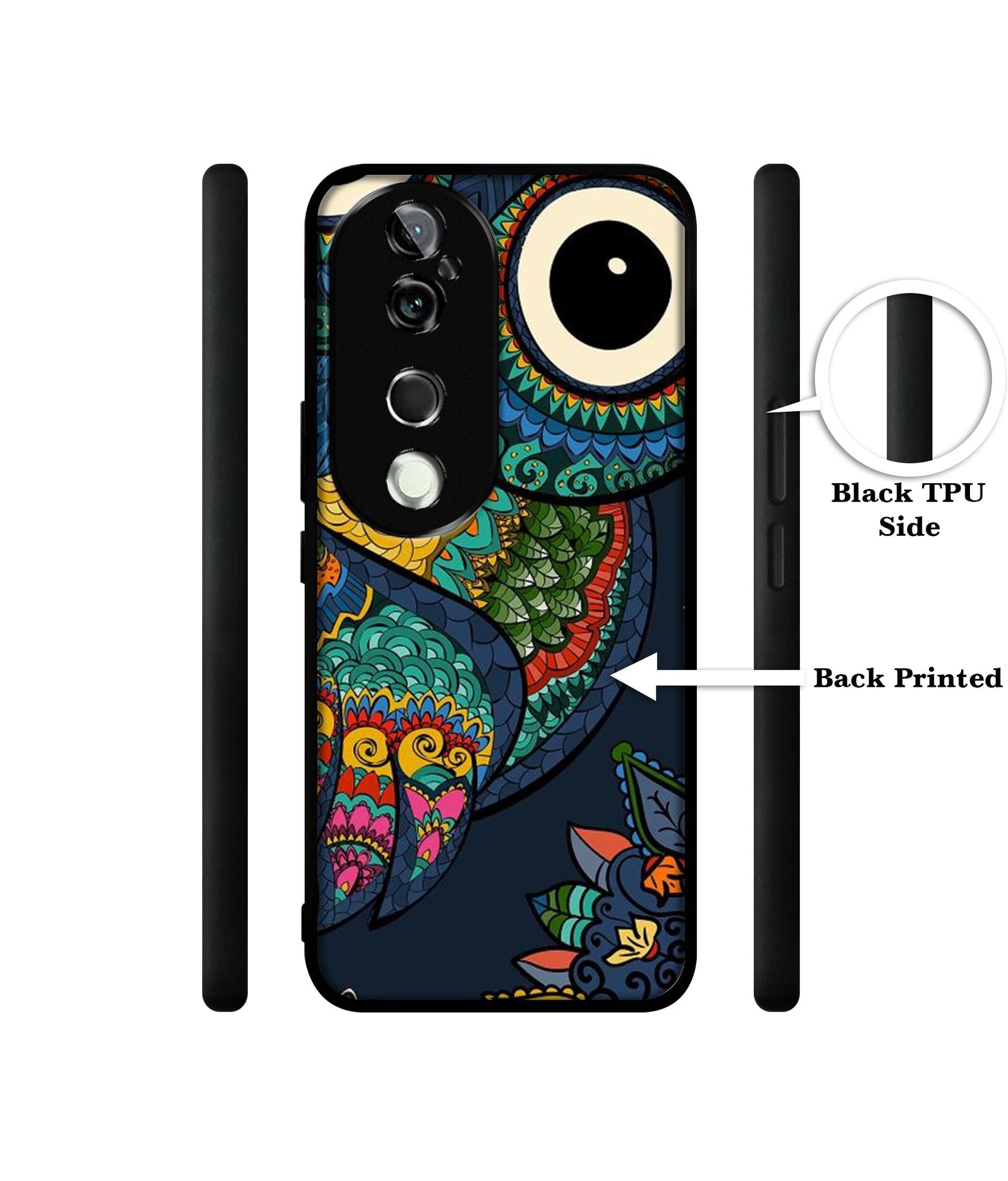 Owl Illustration Design Designer 2D Printed Back Case Cover for Vivo V40 5G / V40 Pro 5G